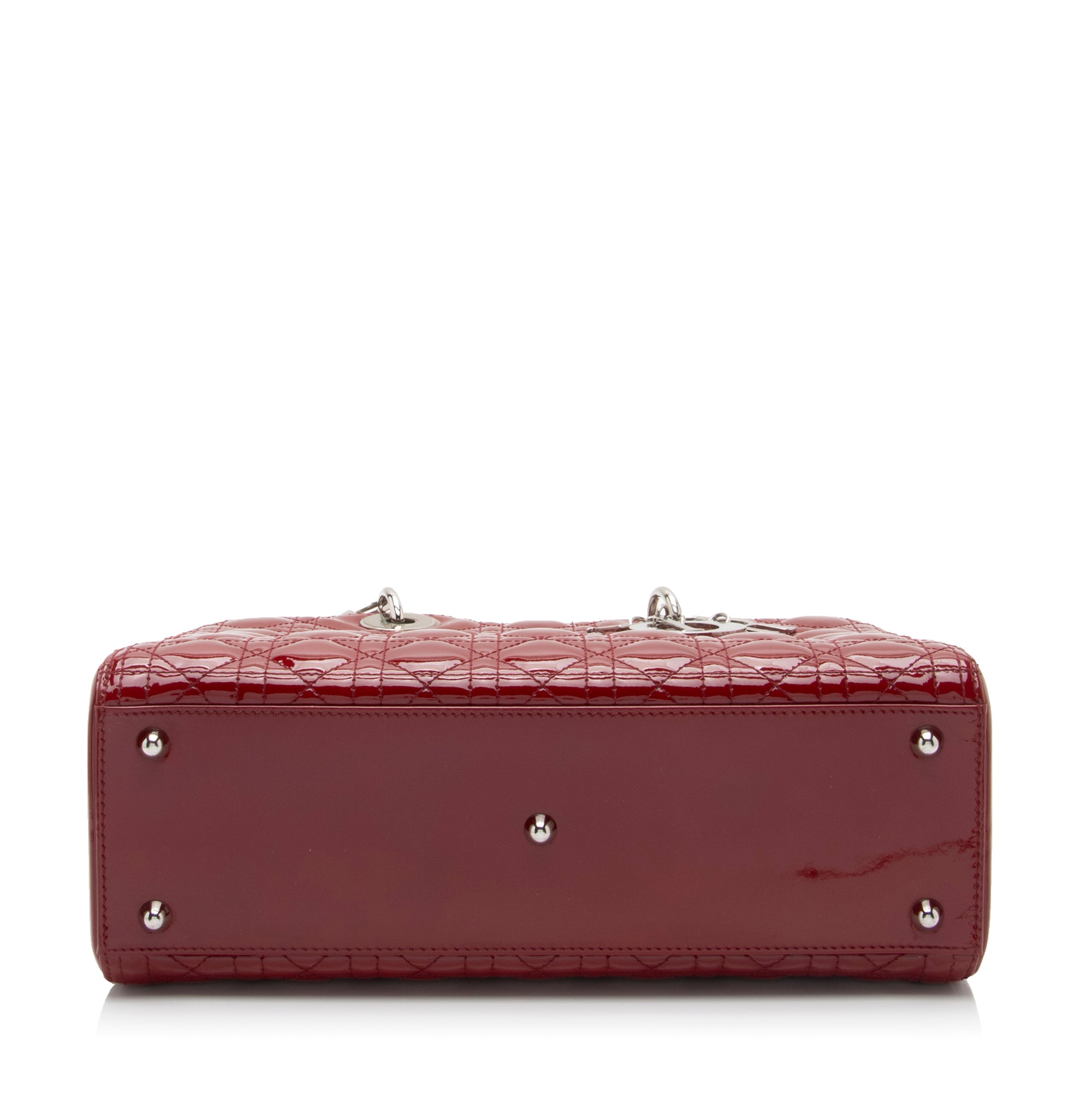 Dior Patent Leather Lady Dior Large Tote (SHF-91E8TQ)