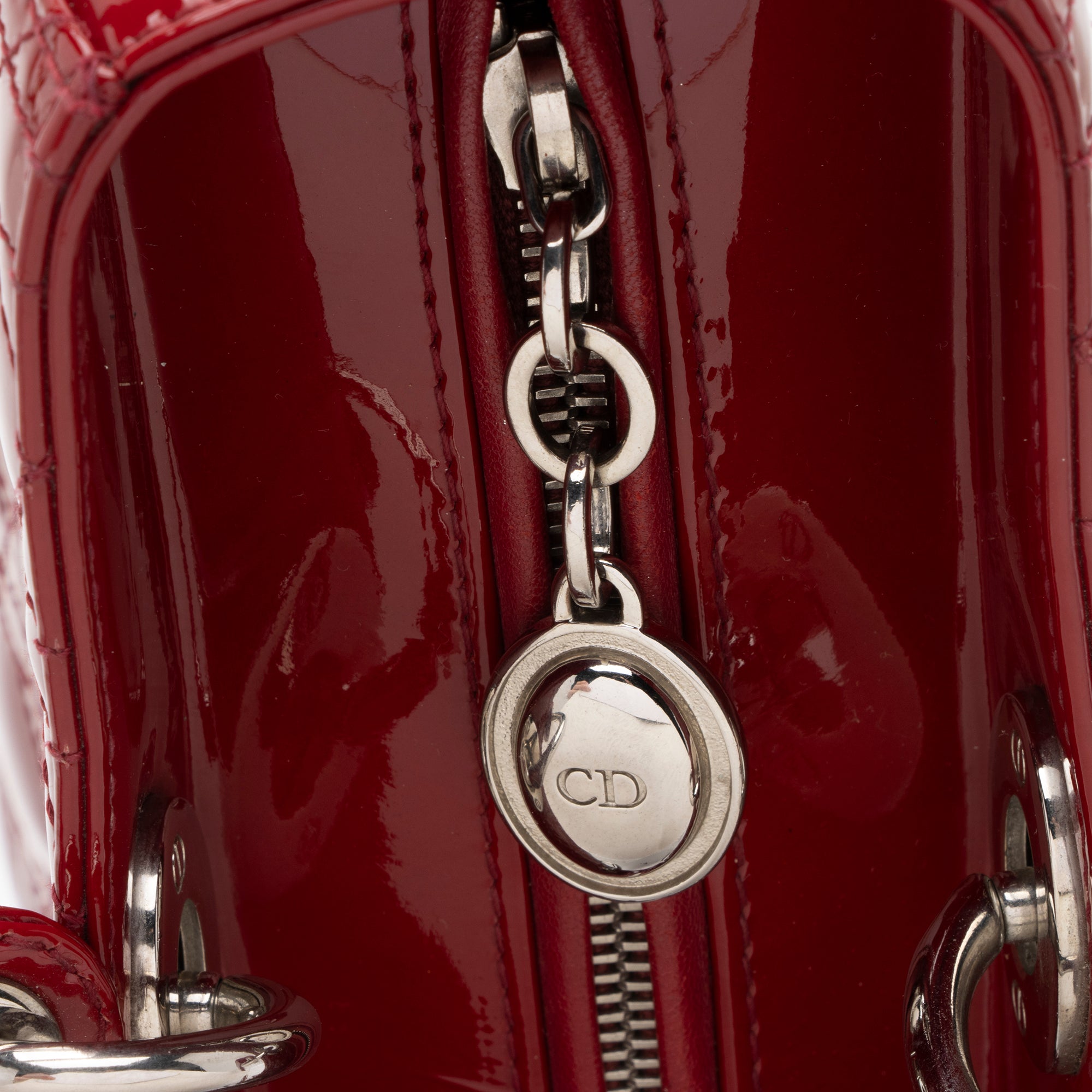 Dior Patent Leather Lady Dior Large Tote (SHF-91E8TQ)