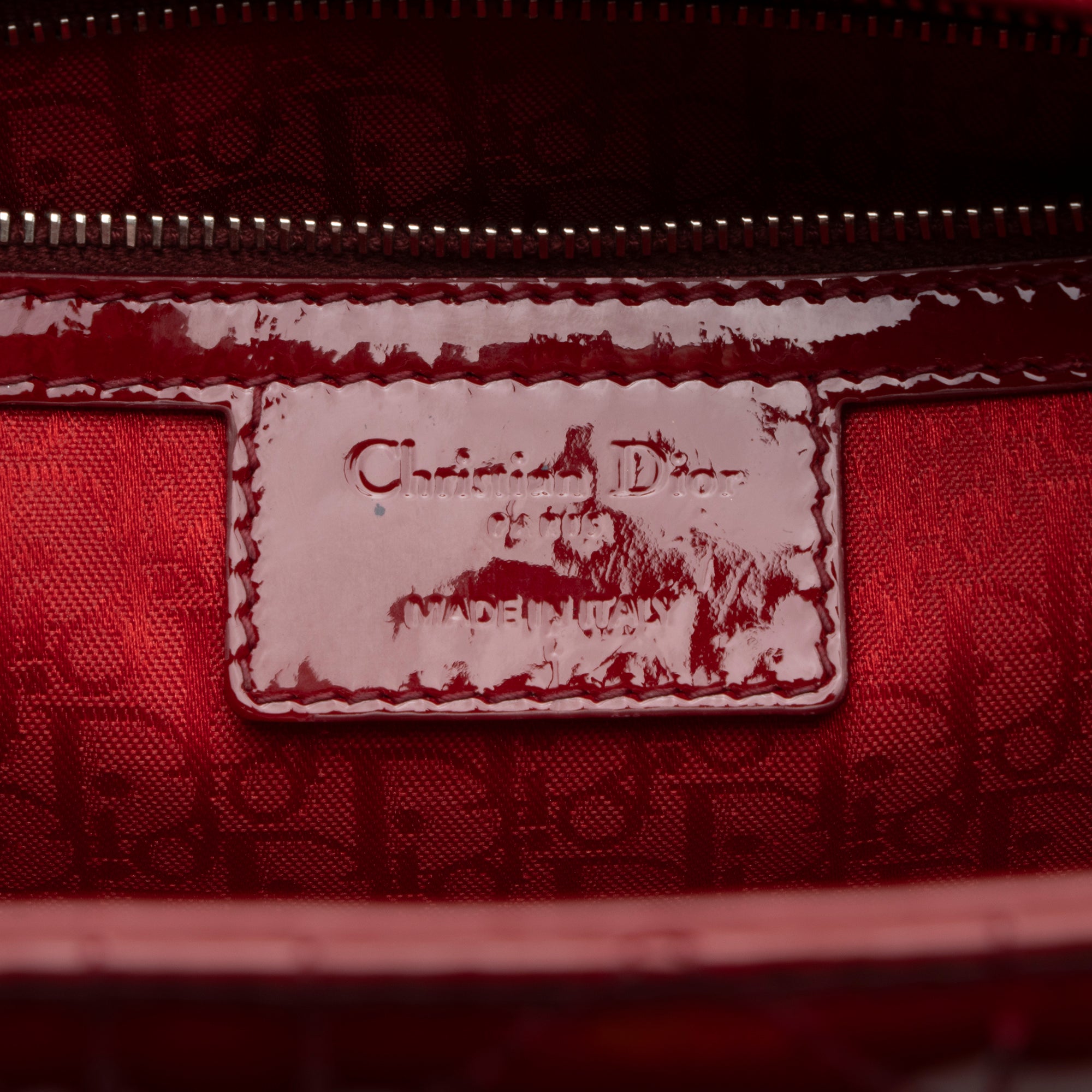 Dior Patent Leather Lady Dior Large Tote (SHF-91E8TQ)