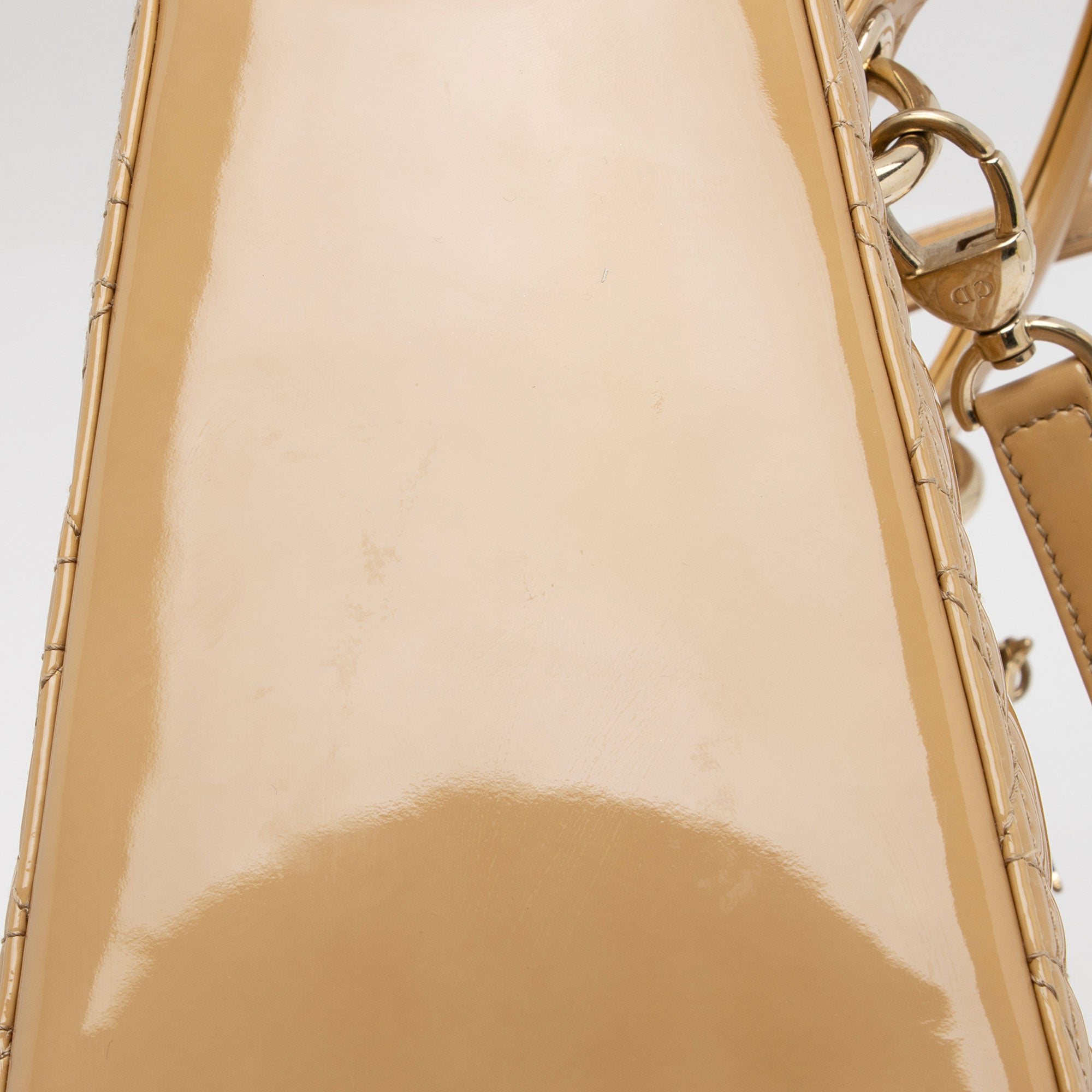 Dior Patent Leather Lady Dior Medium Tote (SHF-8qfooJ)