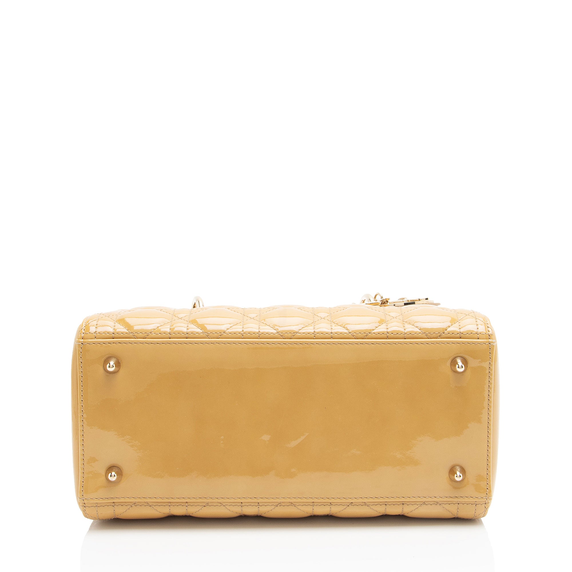 Dior Patent Leather Lady Dior Medium Tote