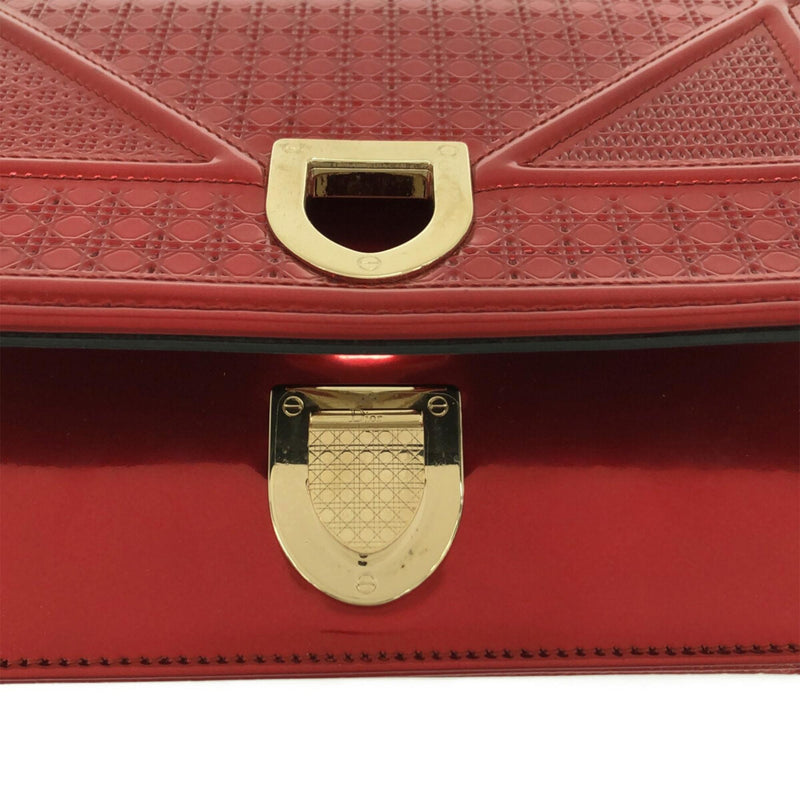 Dior Patent Microcannage Diorama Crossbody Bag (SHG-nk7GZA)