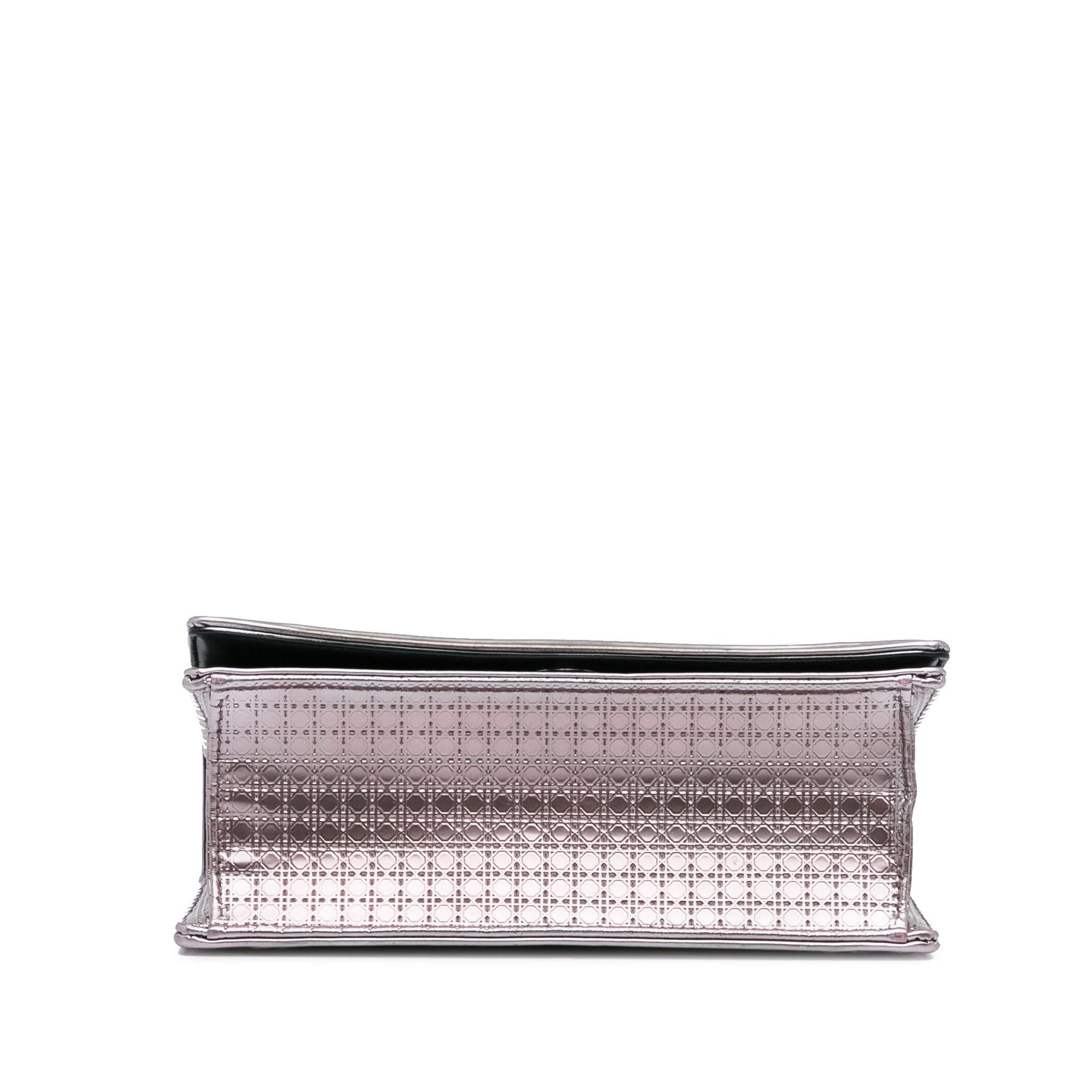 Dior Patent Microcannage Diorama Crossbody Bag