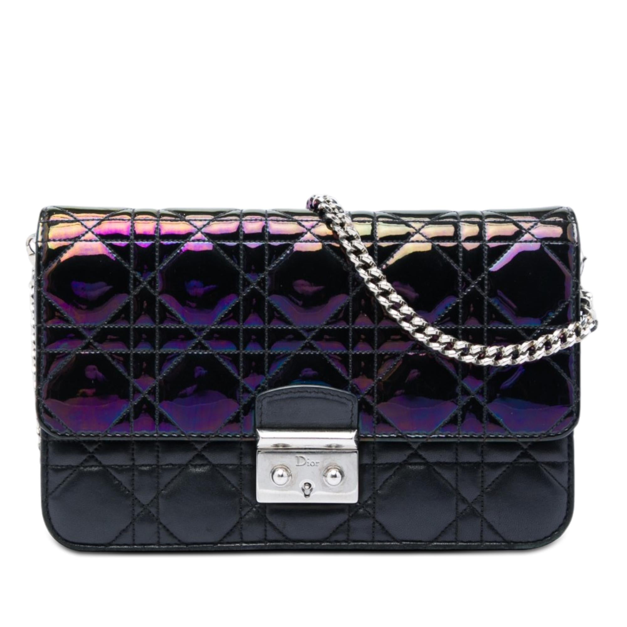 Dior Patent and Lambskin Cannage Miss Dior Promenade Crossbody