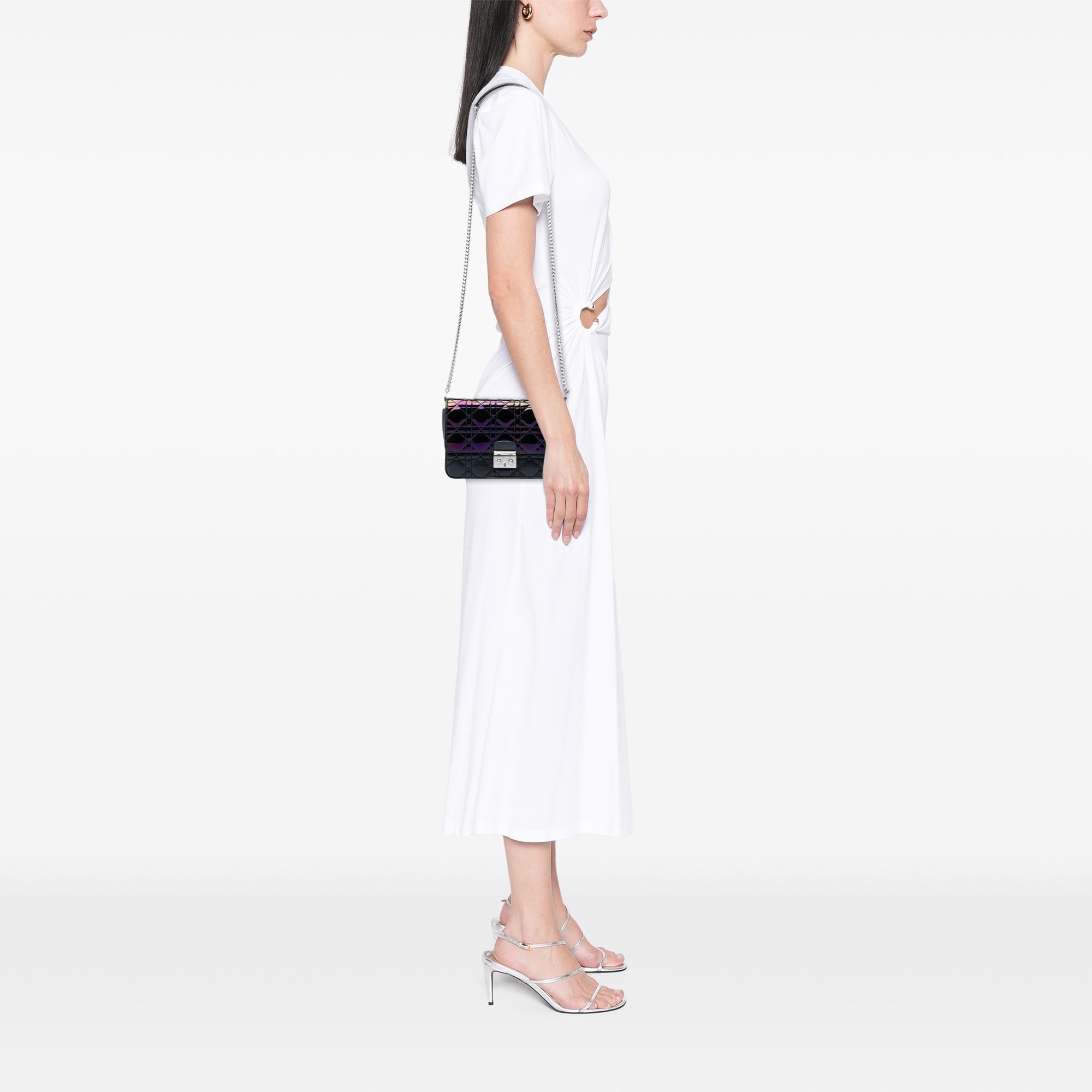 Dior Patent and Lambskin Cannage Miss Dior Promenade Crossbody