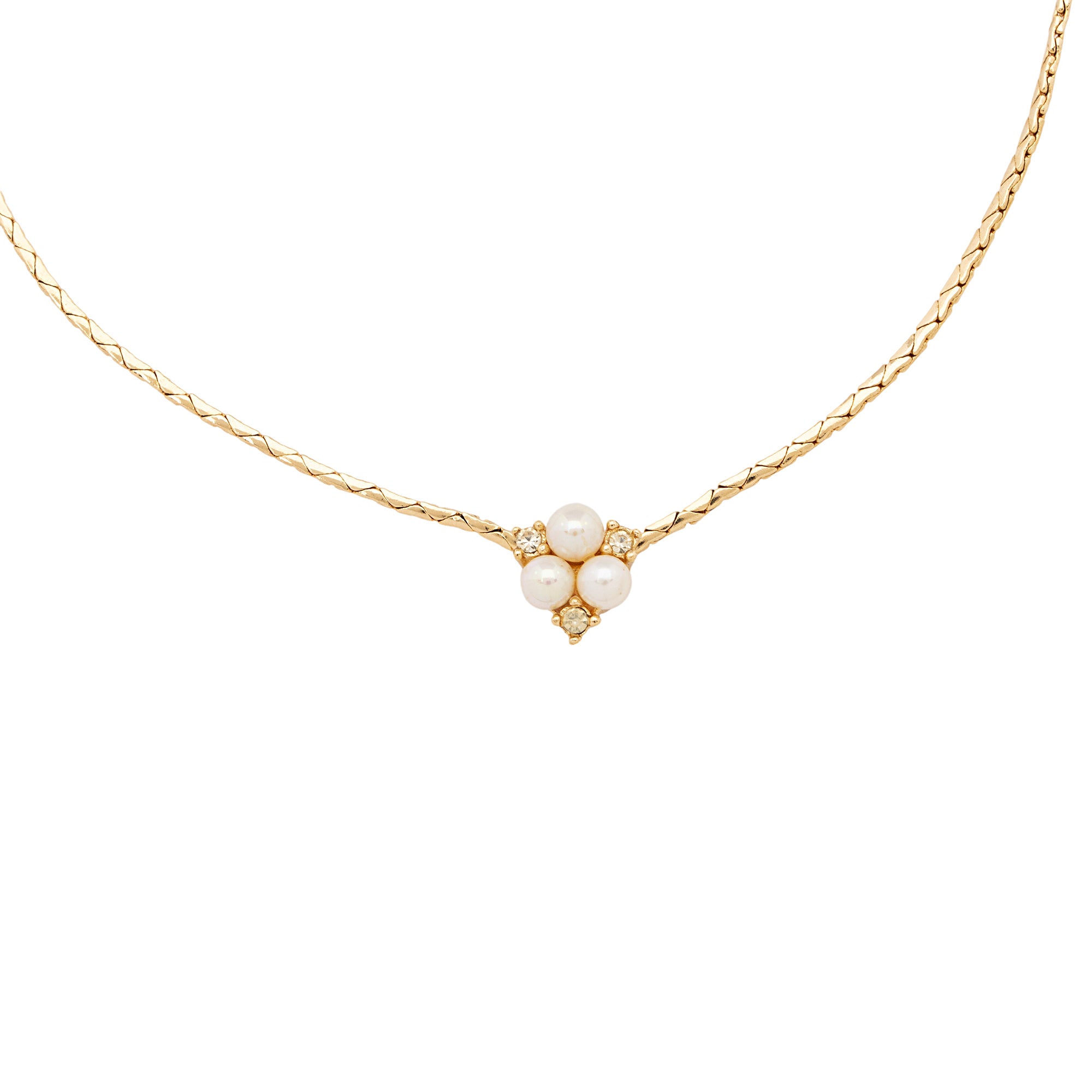 Dior Pearl Crystal Necklace (SHF-3oDzC3)