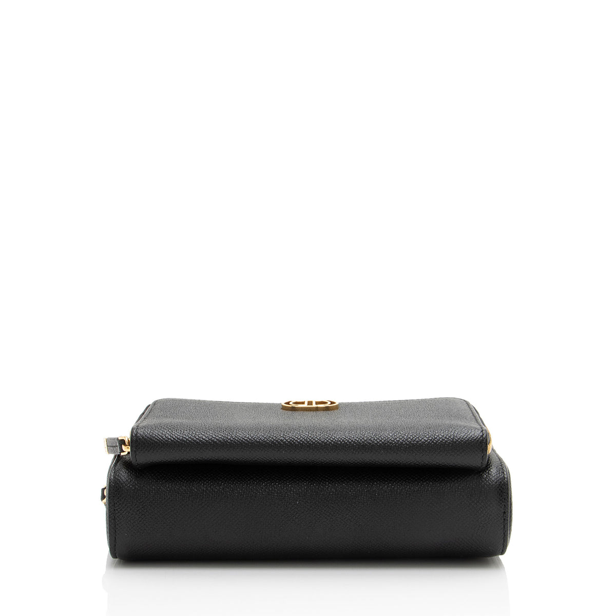 Dior Pebbled Leather Caro Double Pouch Crossbody