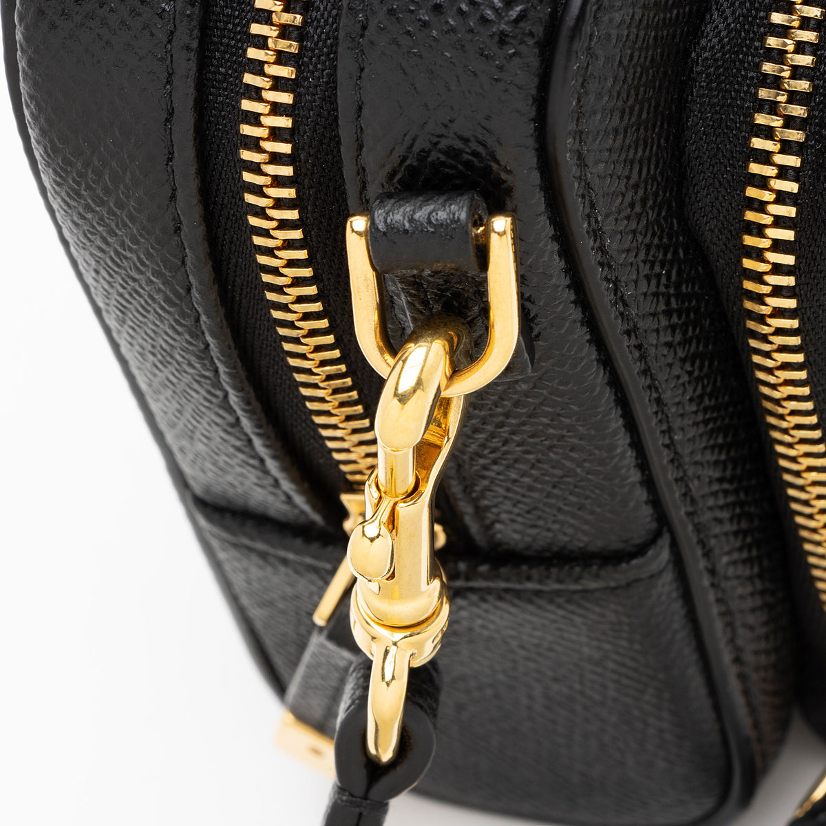 Dior Pebbled Leather Caro Double Pouch Crossbody