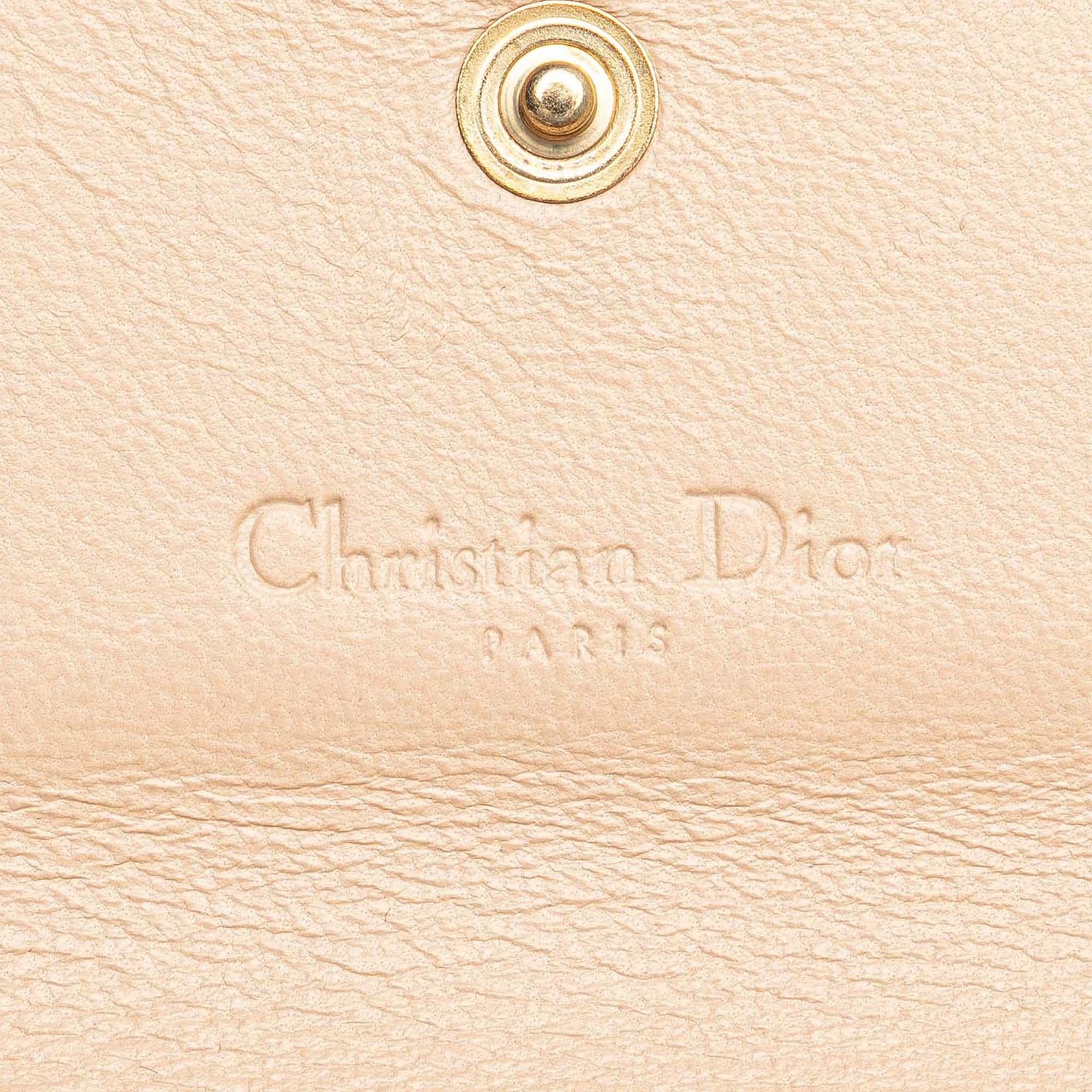 Dior Printed Canvas Buckle Strap Flap Wallet