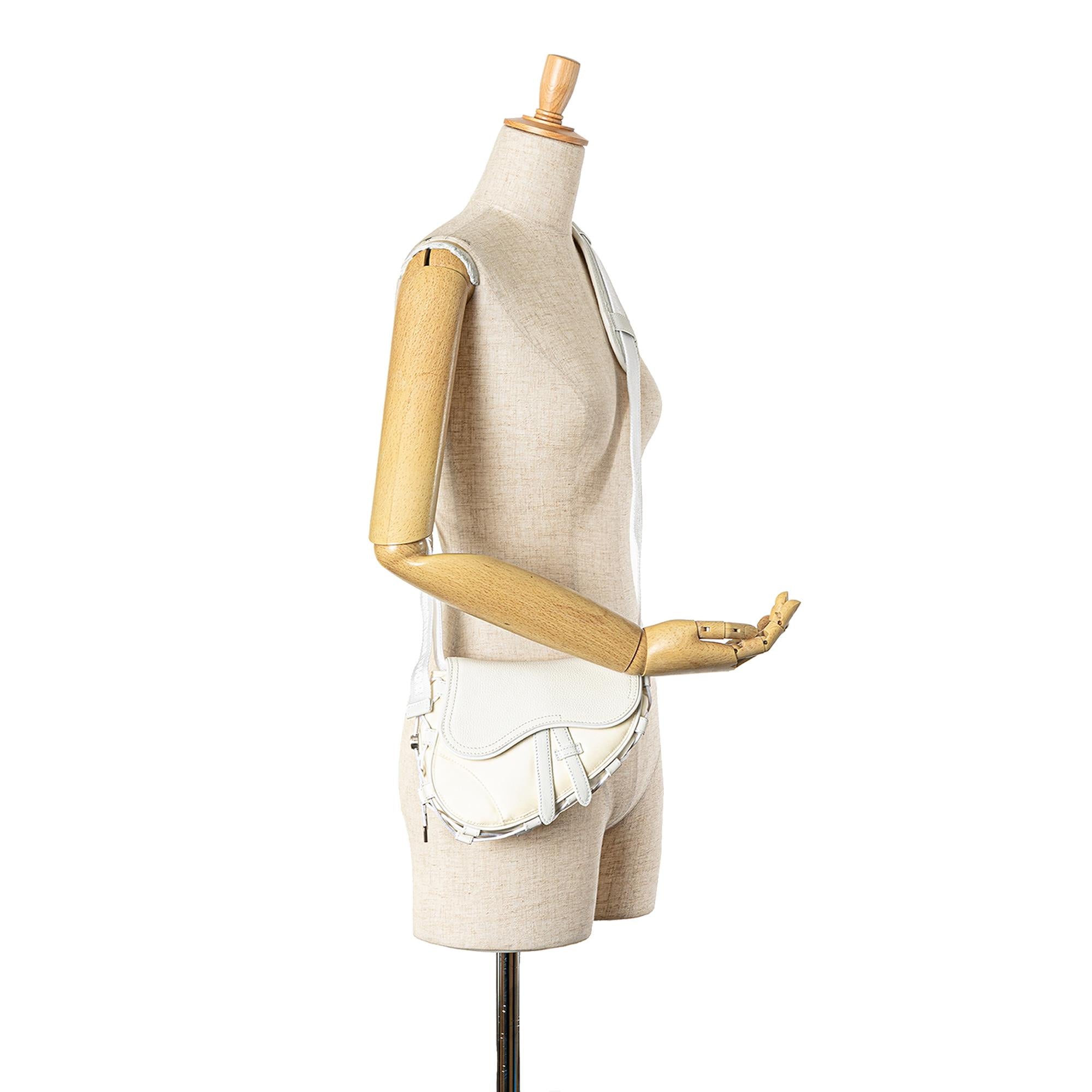 Dior Sacai Technical Fabric and Leather Saddle Bag