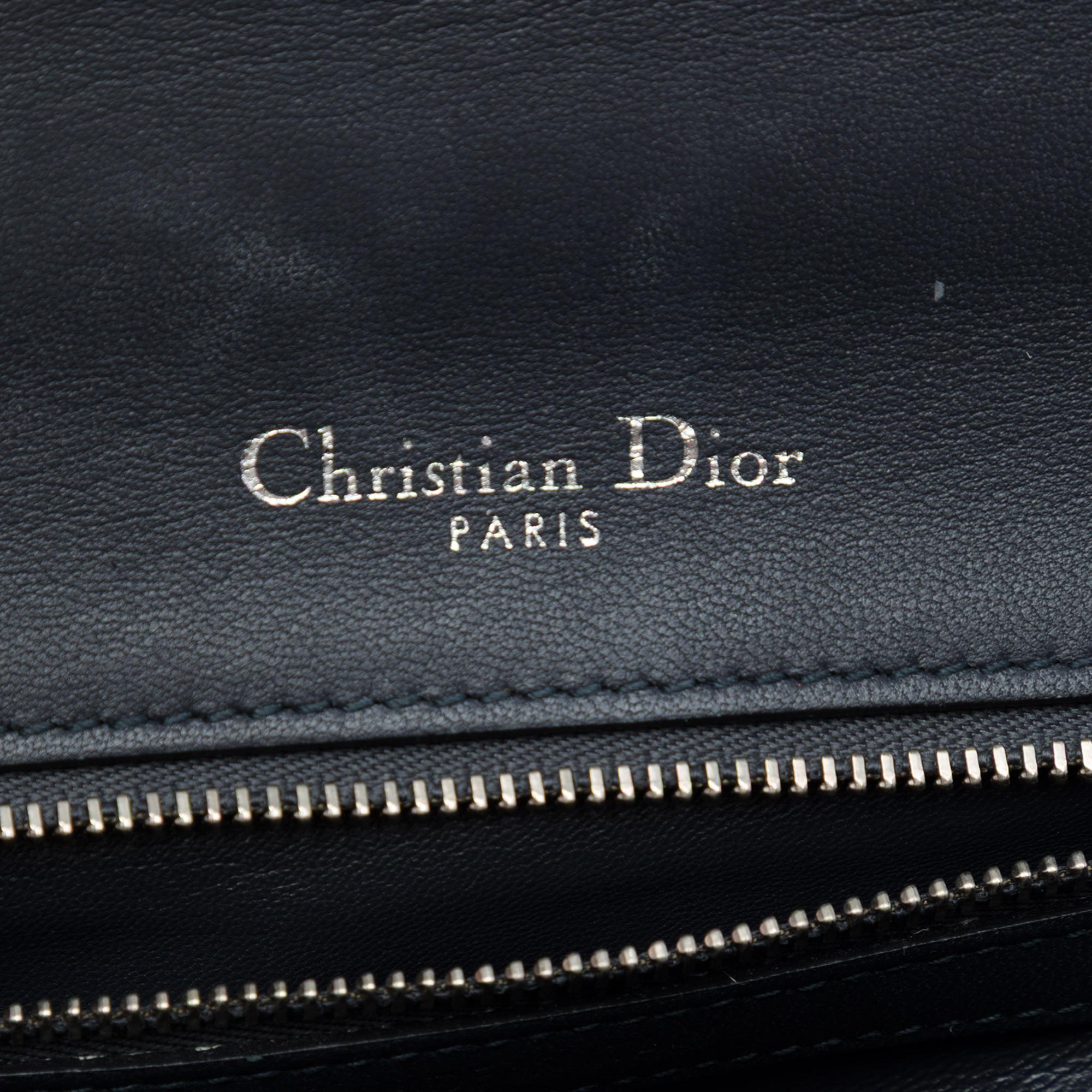 Dior Small Calfskin Diorama Crystal Embellished Flap
