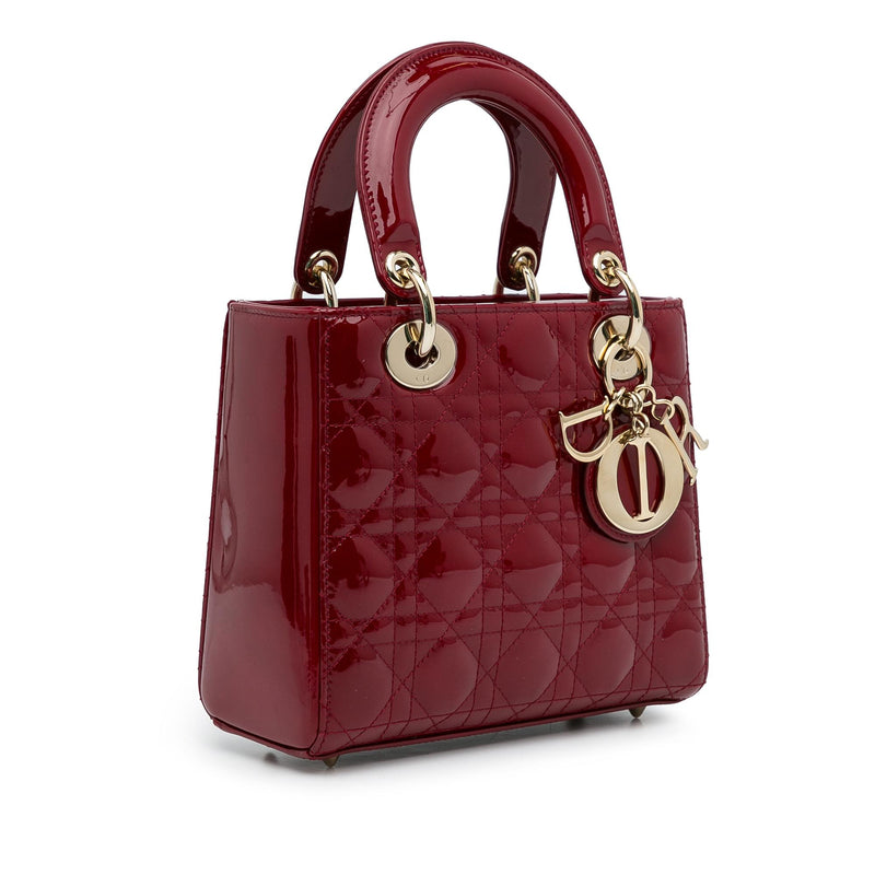 Dior Small Cannage Patent Lady Dior (SHG-KCFGD4)