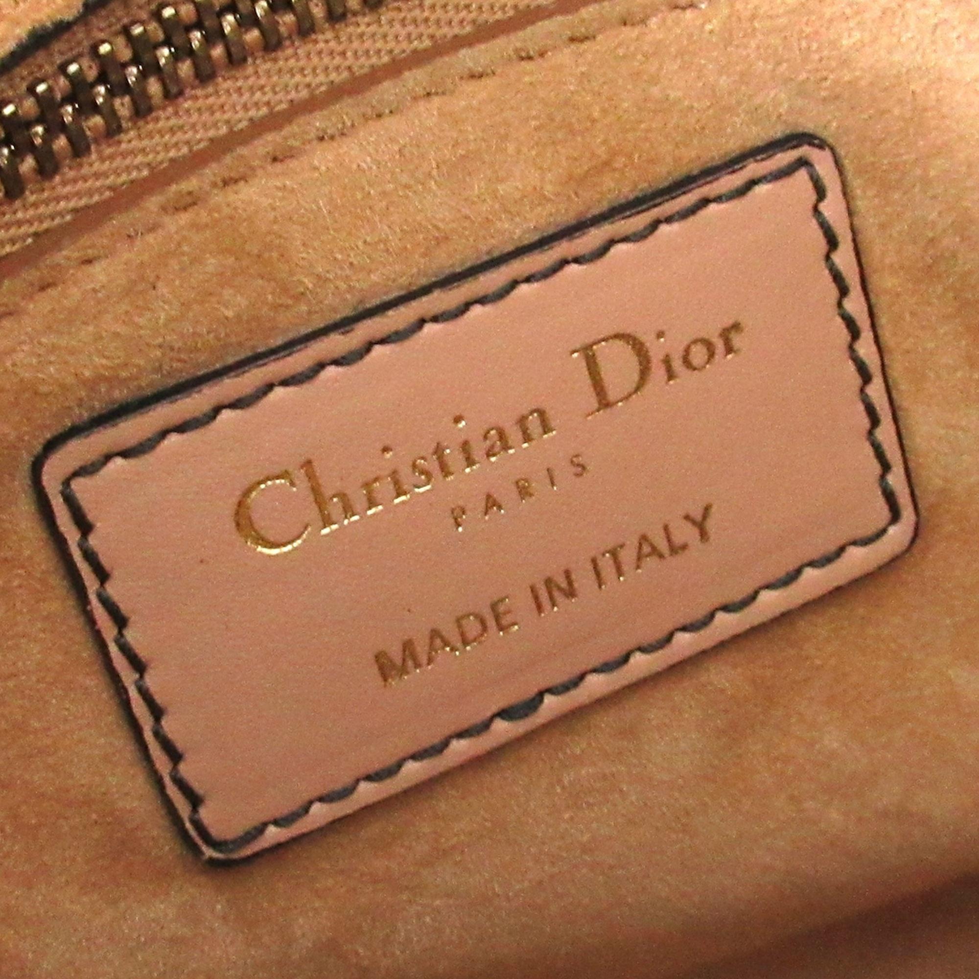 Dior Small Cannage Supple Lady Dior Studded Leather Satchel (SHG-AKuaqA)