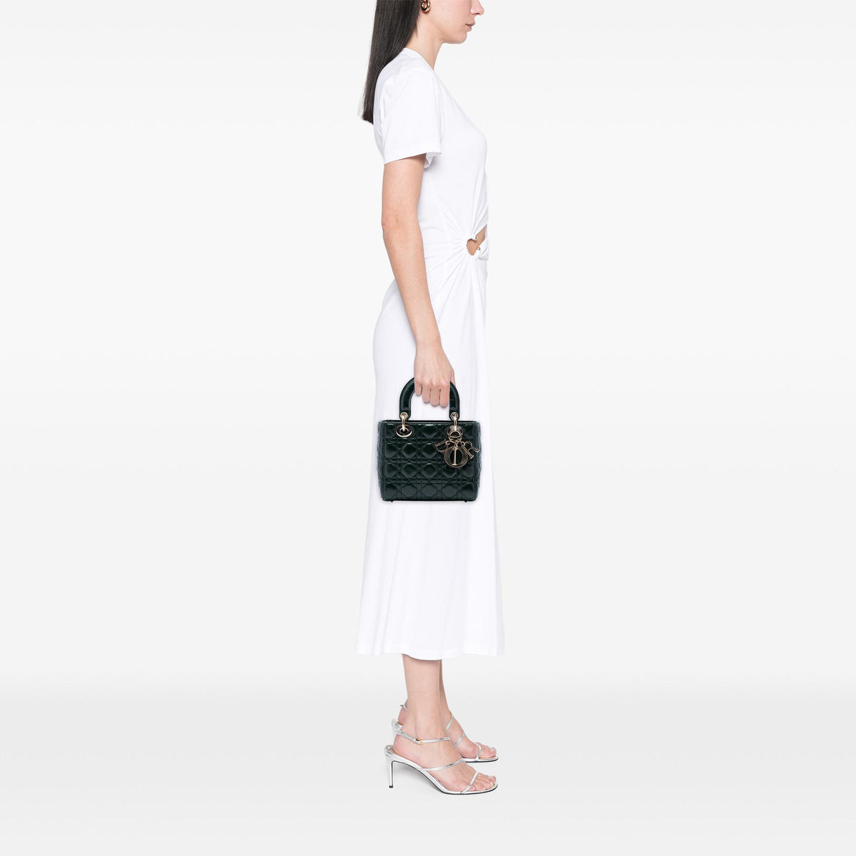 Dior Small Crinkled Patent Cannage Lady Dior