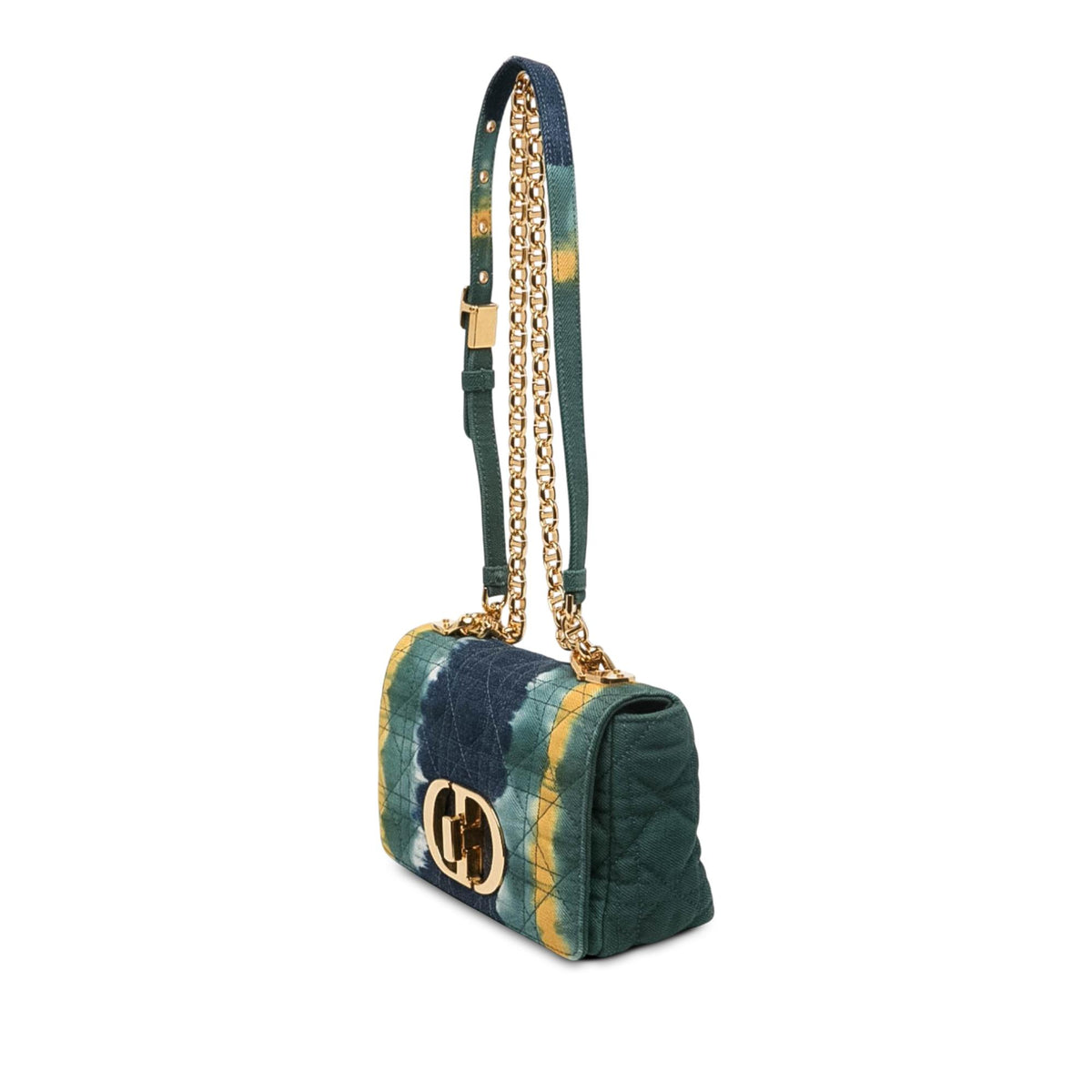 Dior Small Denim Cannage Tie Dye Caro Bag
