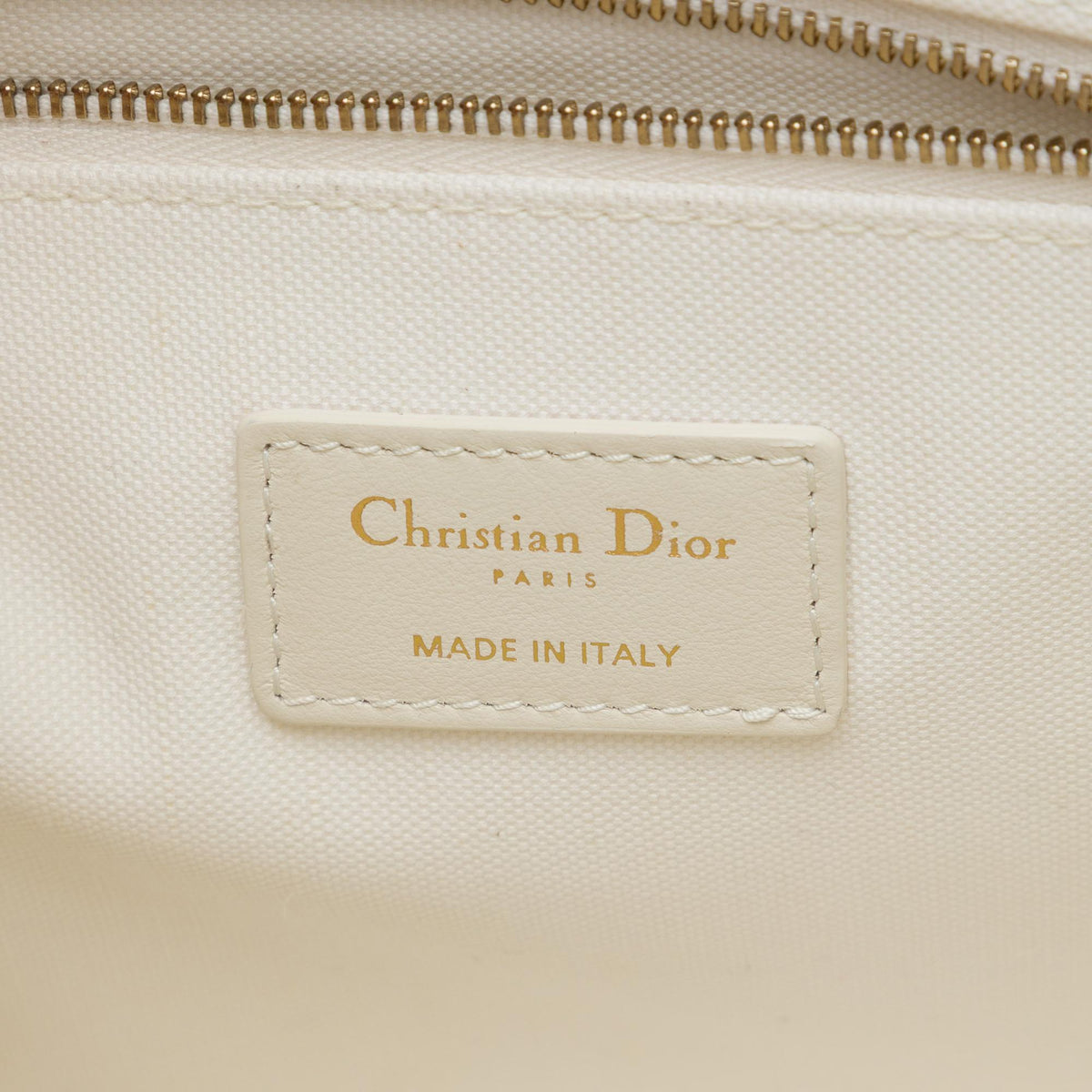 Dior Small Embroidered Canvas Gold Star Book Tote