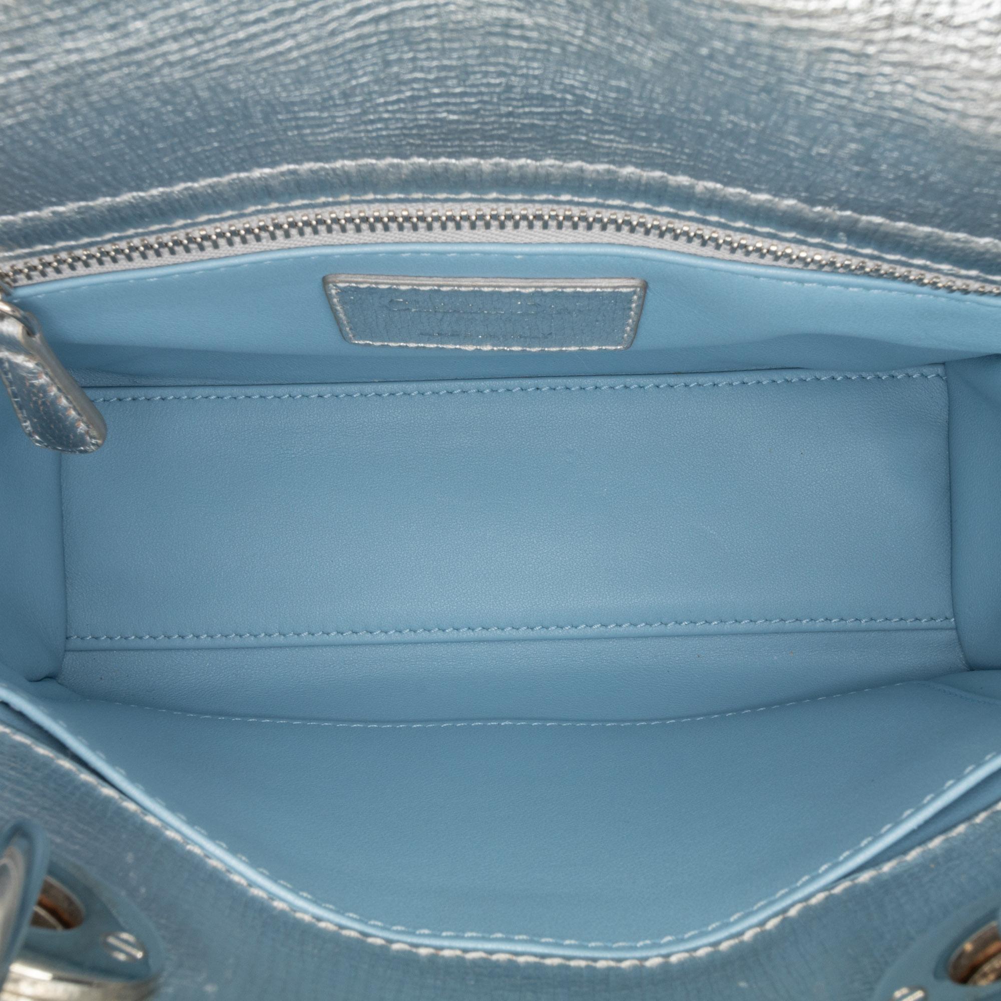 Dior Small Metallic Grained Calfskin Cannage Lucky Badges My Lady Dior (SHG-iCfjm7)