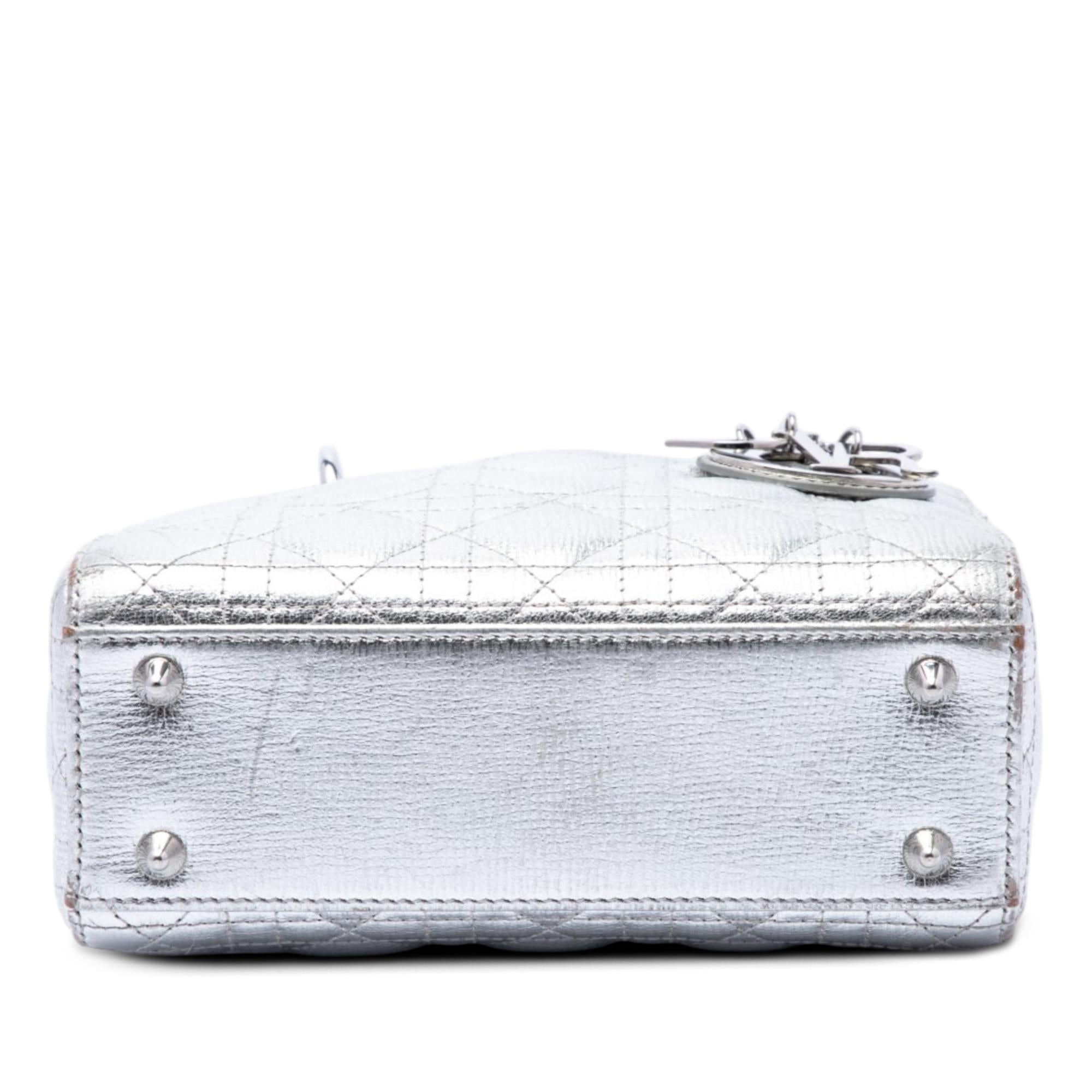 Dior Small Metallic Grained Calfskin Cannage My ABCDior Lady Dior