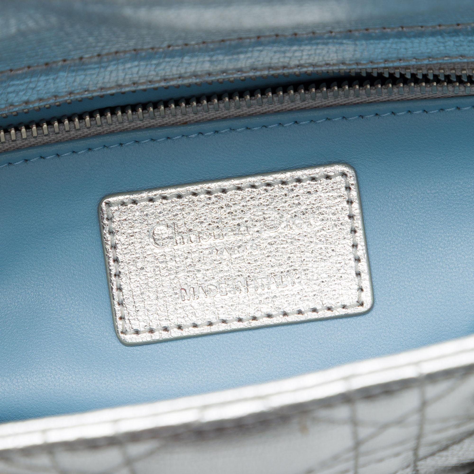 Dior Small Metallic Grained Calfskin Cannage My ABCDior Lady Dior
