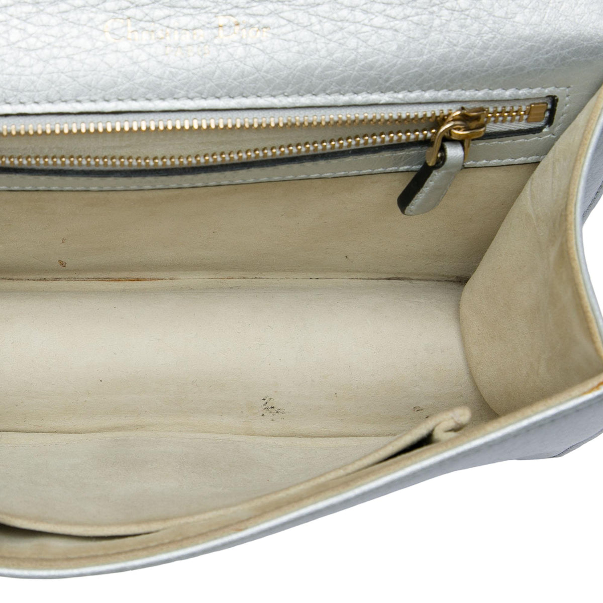 Dior Small Metallic Grained Calfskin Diorama Flap