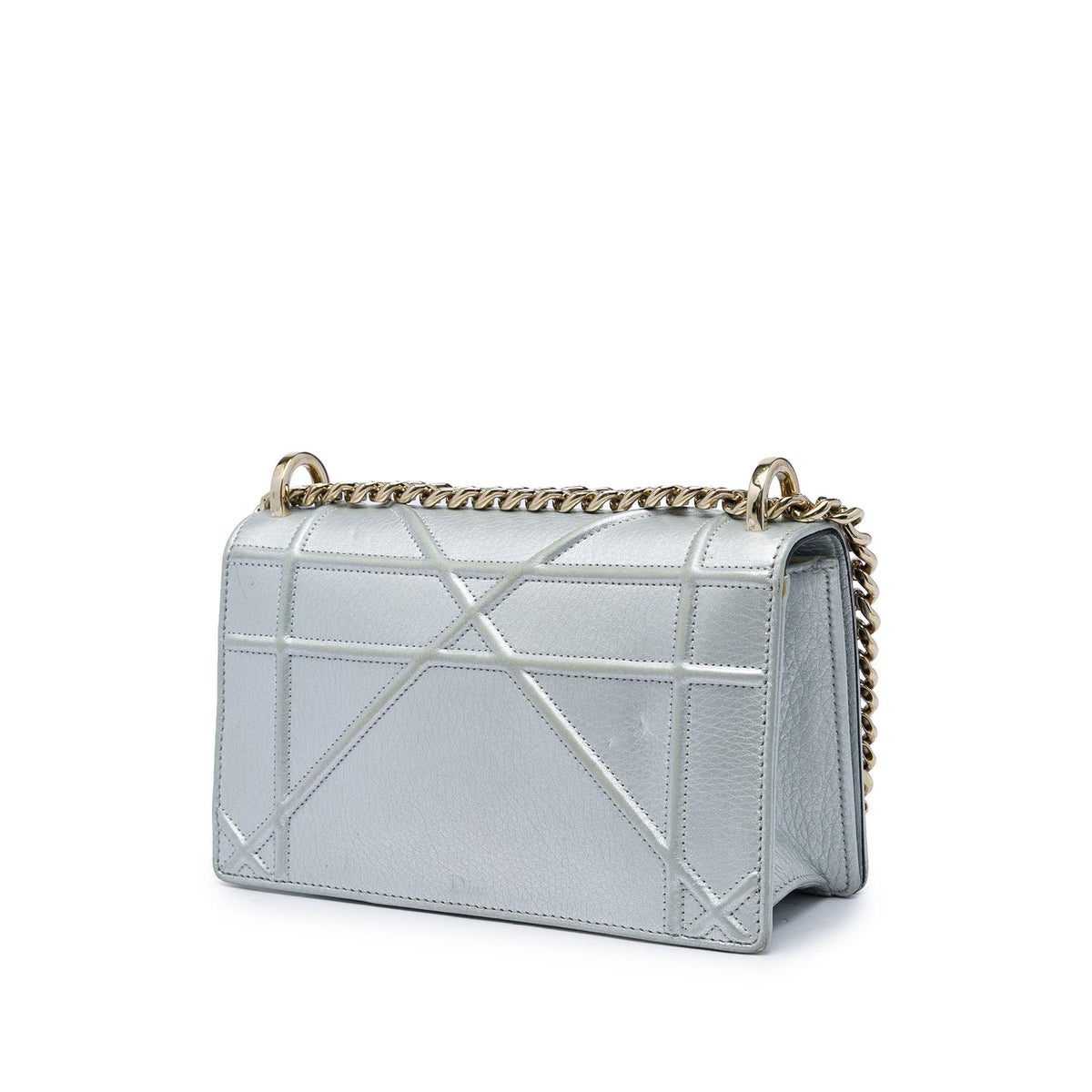 Dior Small Metallic Grained Calfskin Diorama Flap