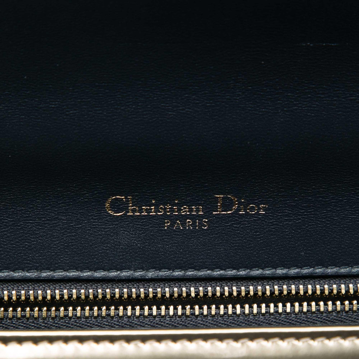 Dior Small Metallic Patent Microcannage Diorama Flap
