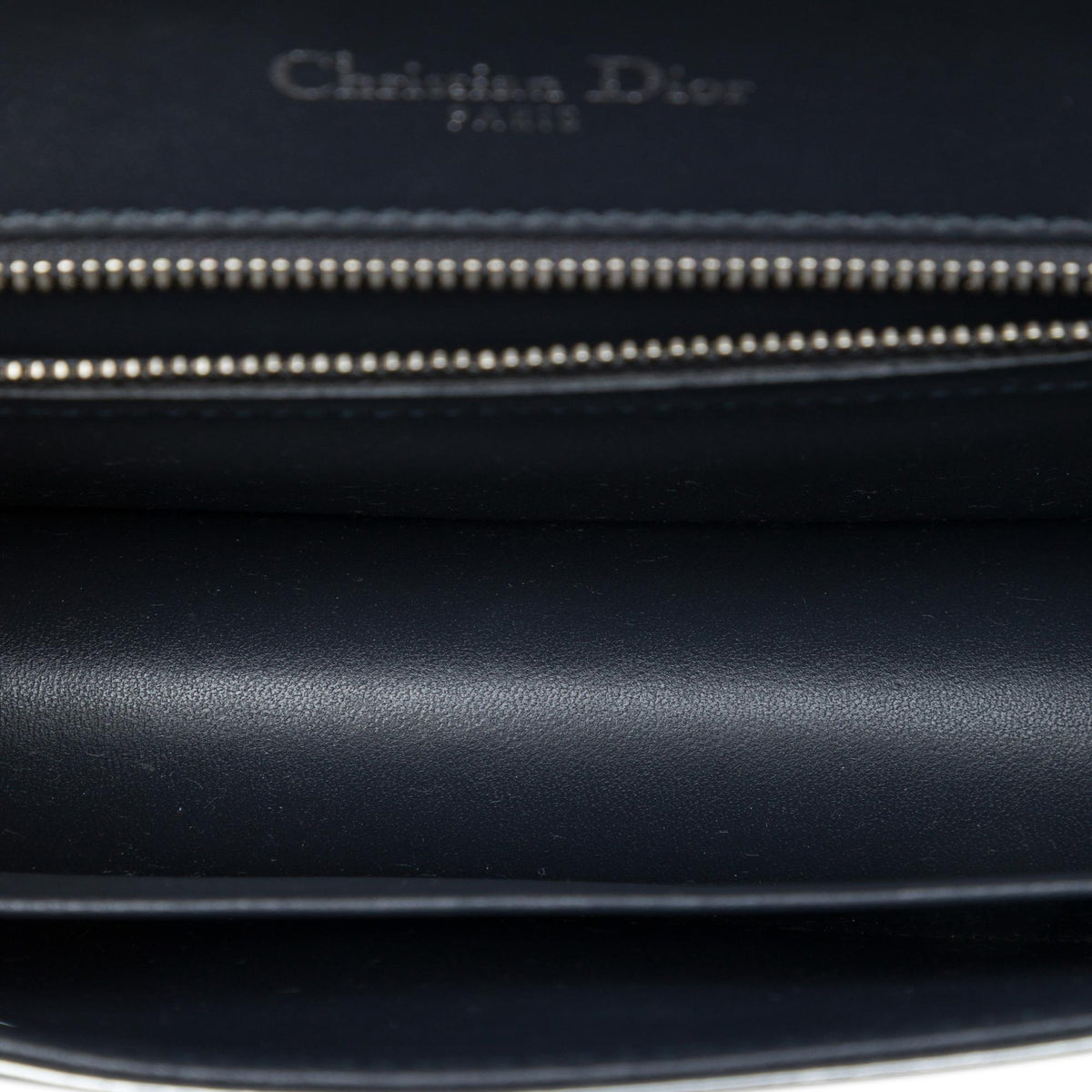 Dior Small Metallic Patent Microcannage Diorama Flap