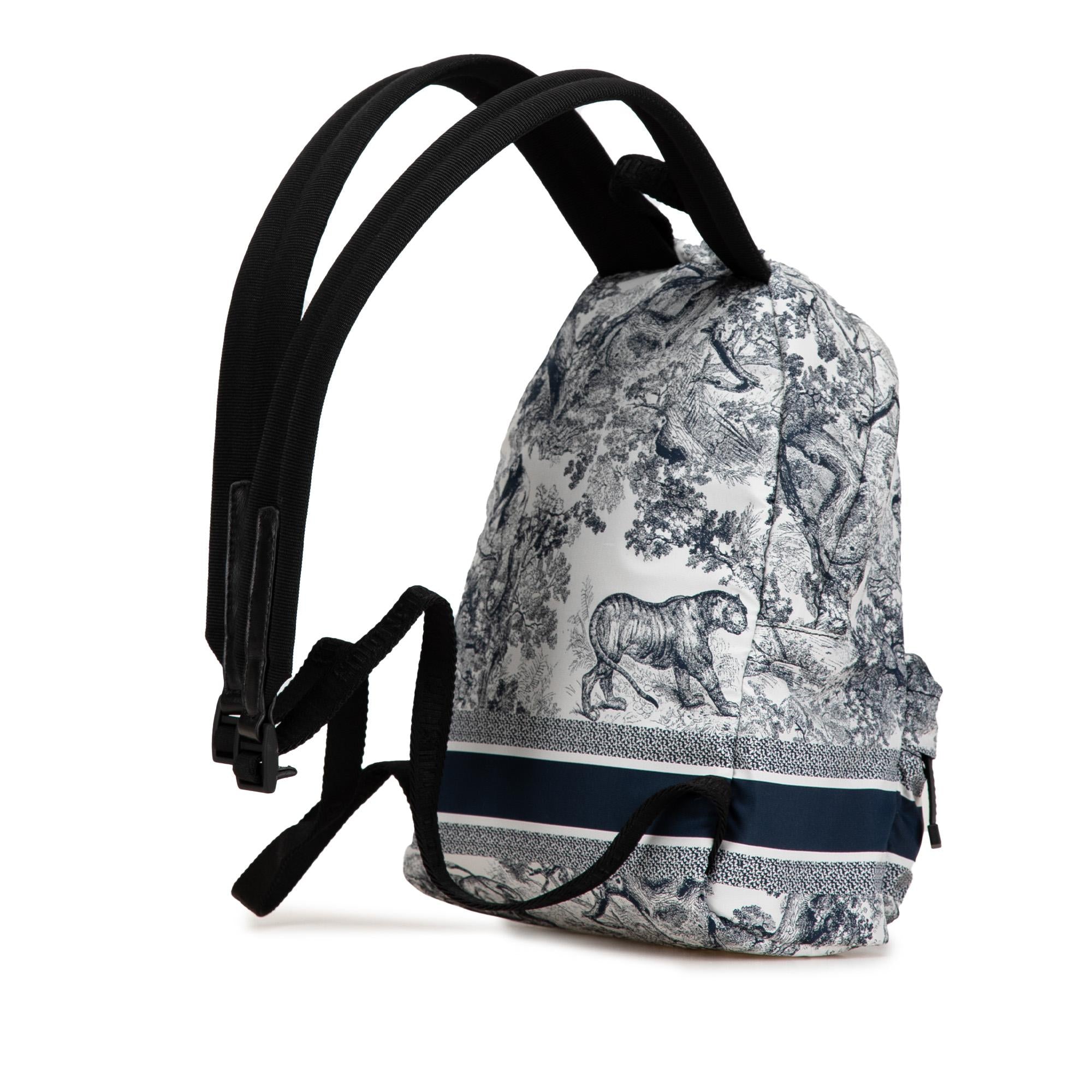 Dior Small Nylon Technical Fabric Toile De Jouy Diortravel Backpack (SHG-L7BDVg)