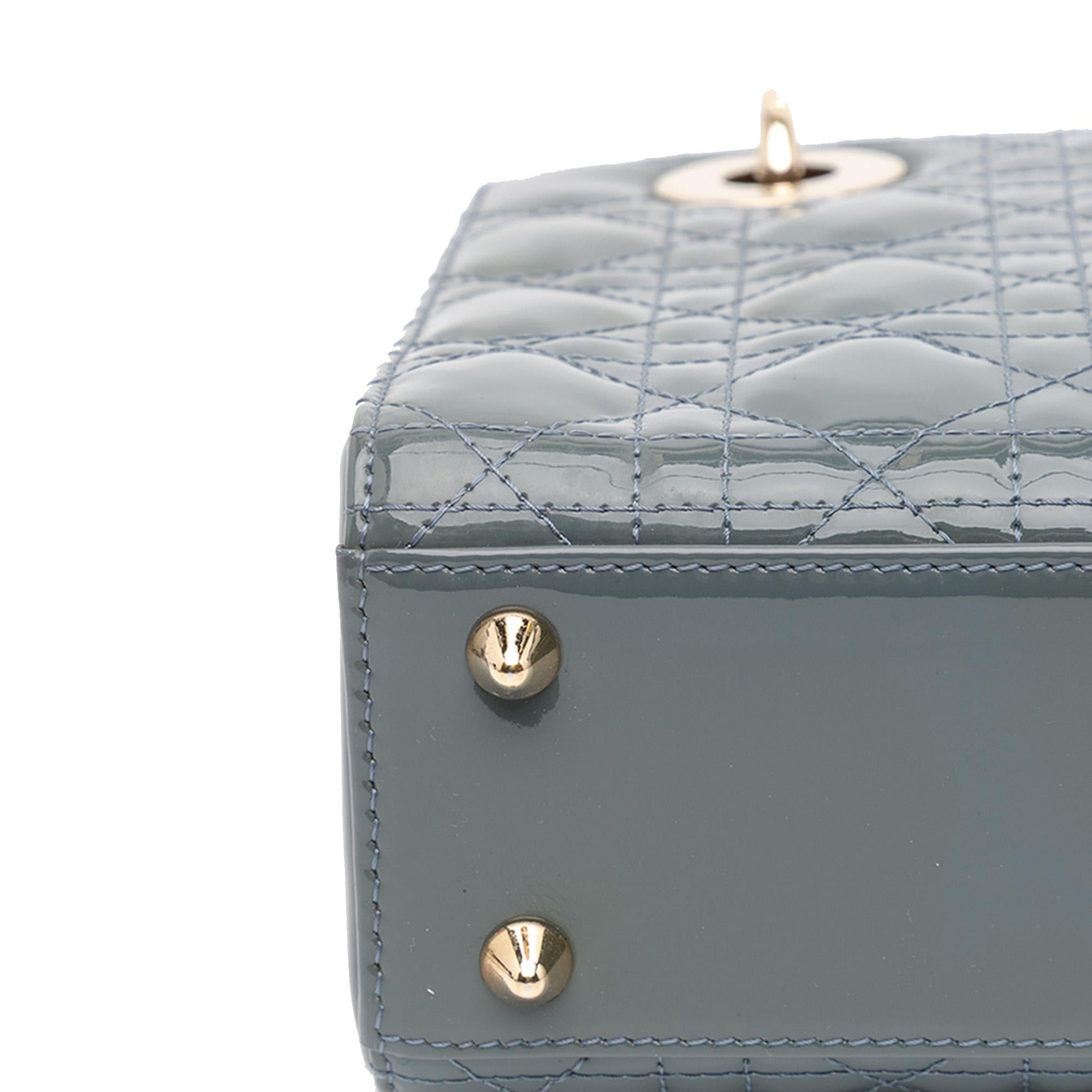 Dior Small Patent Cannage Lady Dior