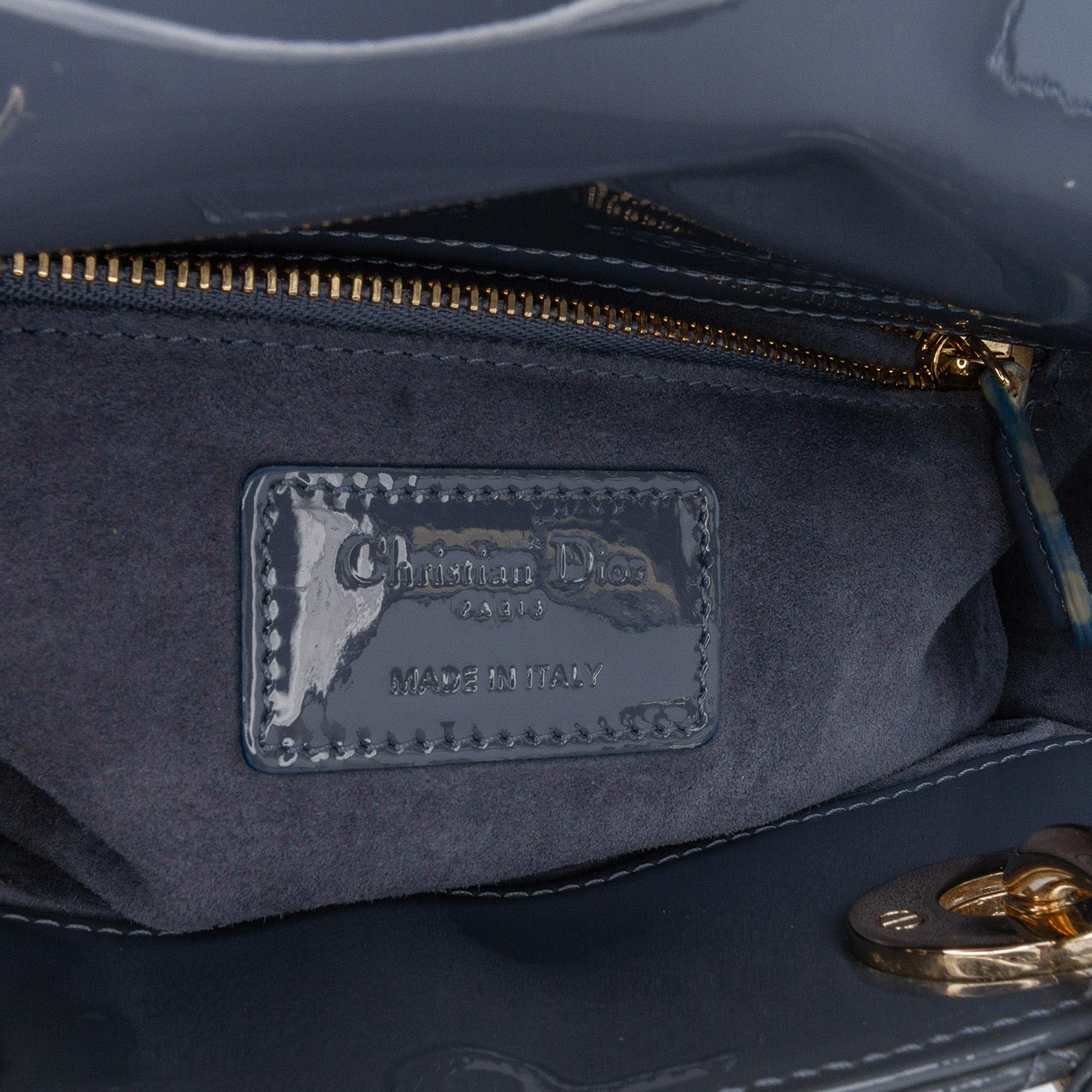 Dior Small Patent Cannage Lady Dior