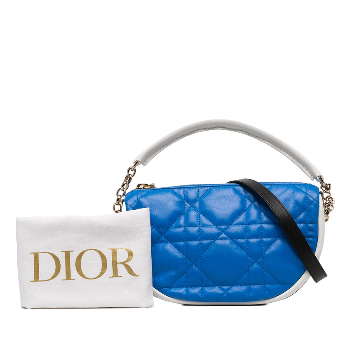 Dior Small Tricolor Lambskin Cannage Dior Vibe Hobo