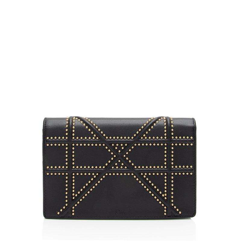 Dior Studded Calfskin Diorama Wallet on Chain Bag (SHF-c4jLp0)