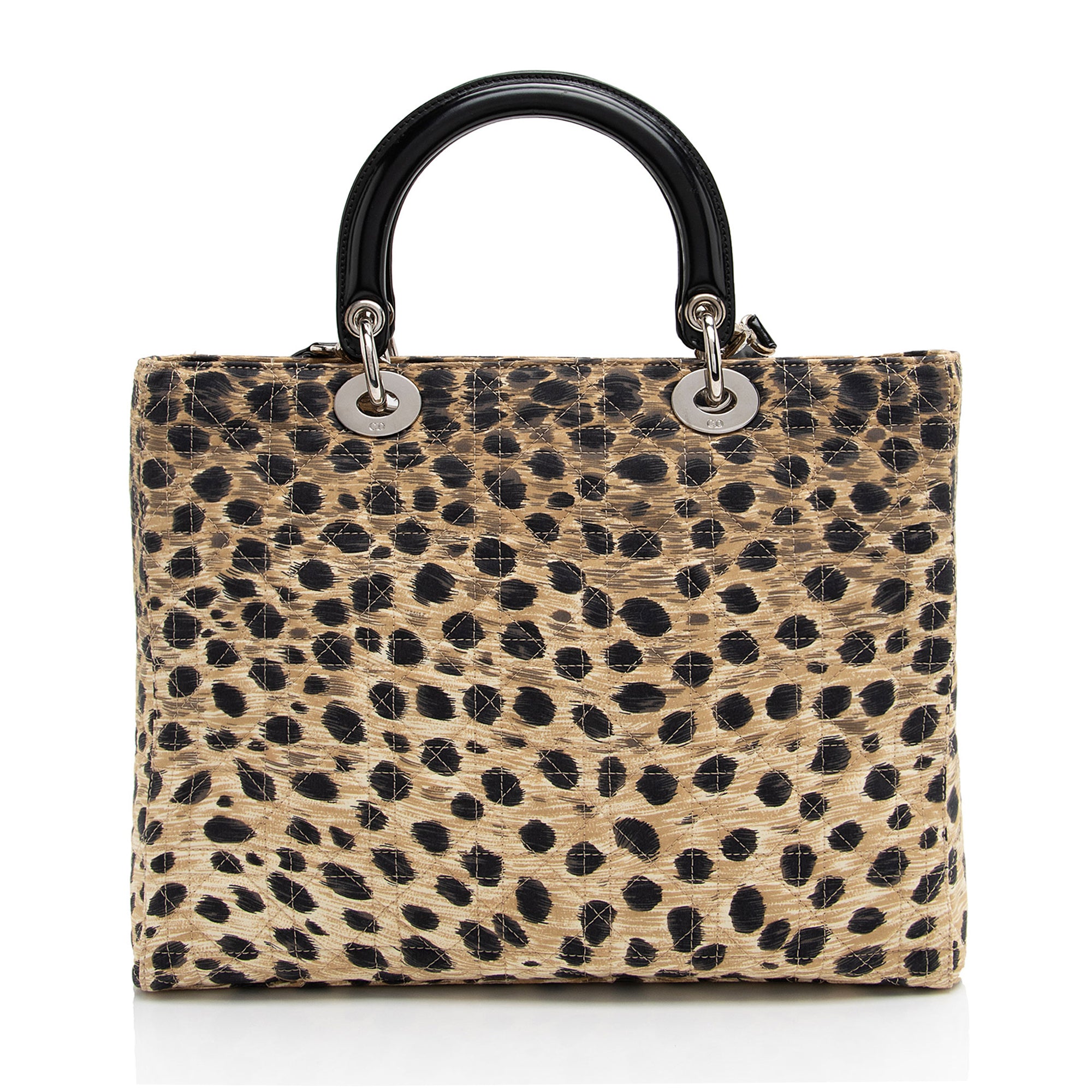 Dior Vintage Canvas Leopard Lady Dior Large Tote (SHF-ec5zqj)
