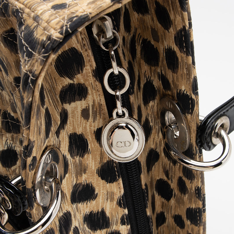 Dior Vintage Canvas Leopard Lady Dior Large Tote (SHF-ec5zqj)