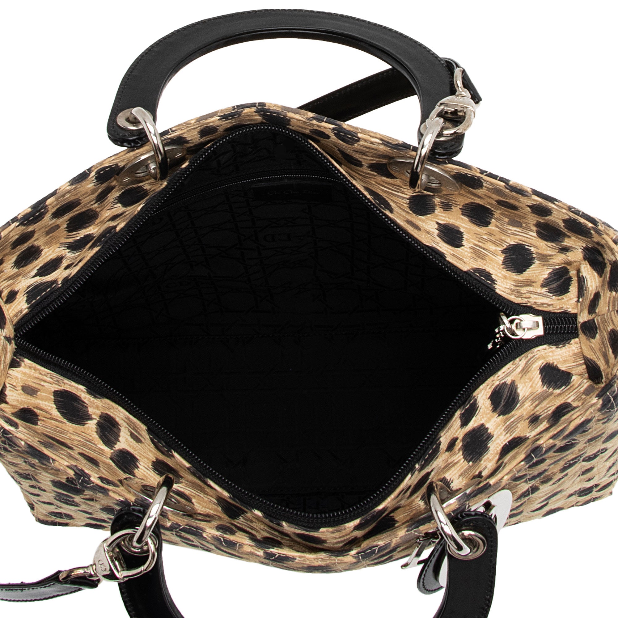 Dior Vintage Canvas Leopard Lady Dior Large Tote (SHF-ec5zqj)