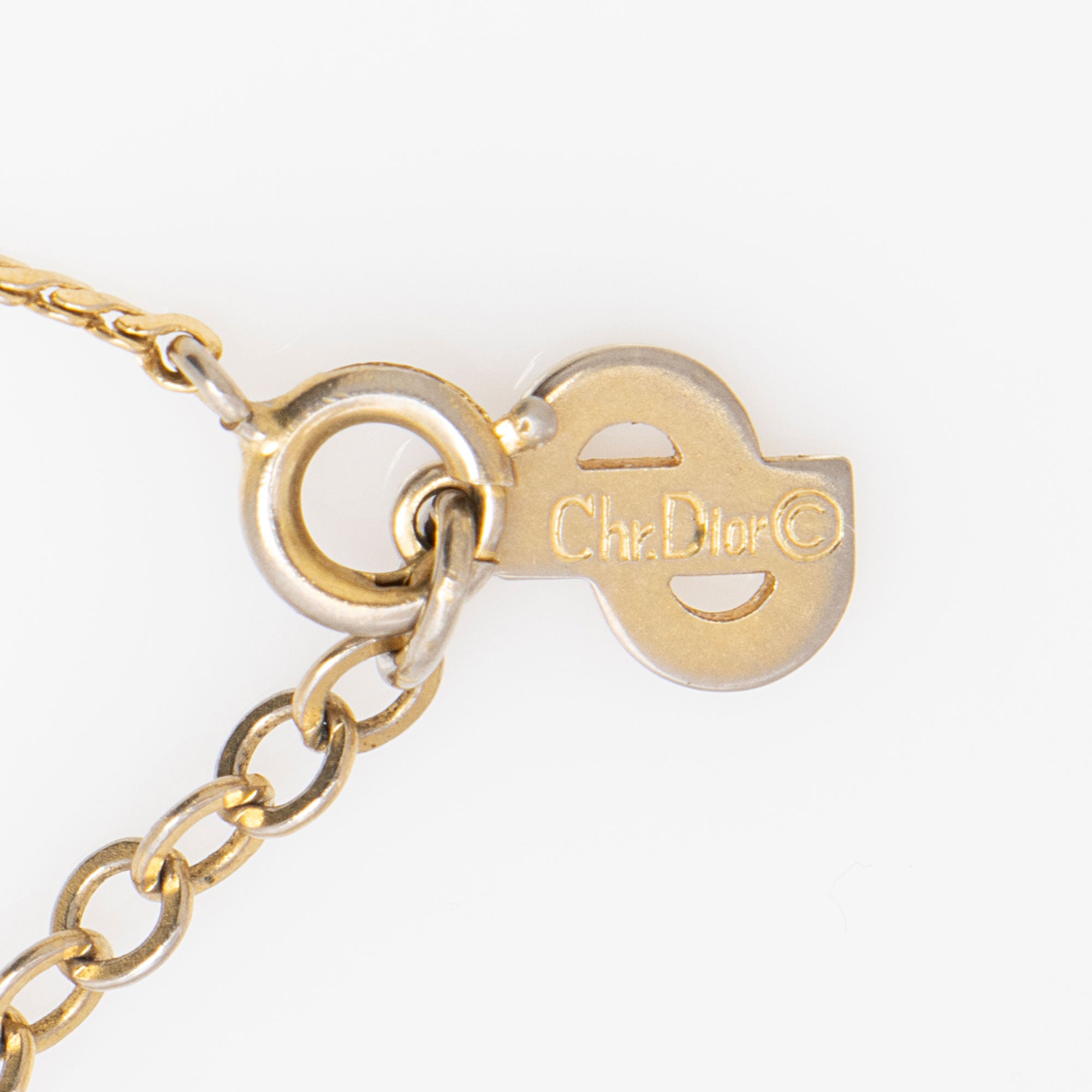 Dior Vintage Crystal CD Necklace