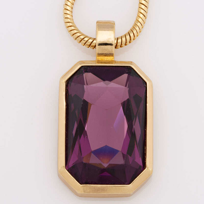 Dior Vintage Crystal Pendant Necklace (SHF-xJohGx)