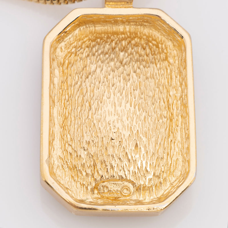 Dior Vintage Crystal Pendant Necklace (SHF-xJohGx)