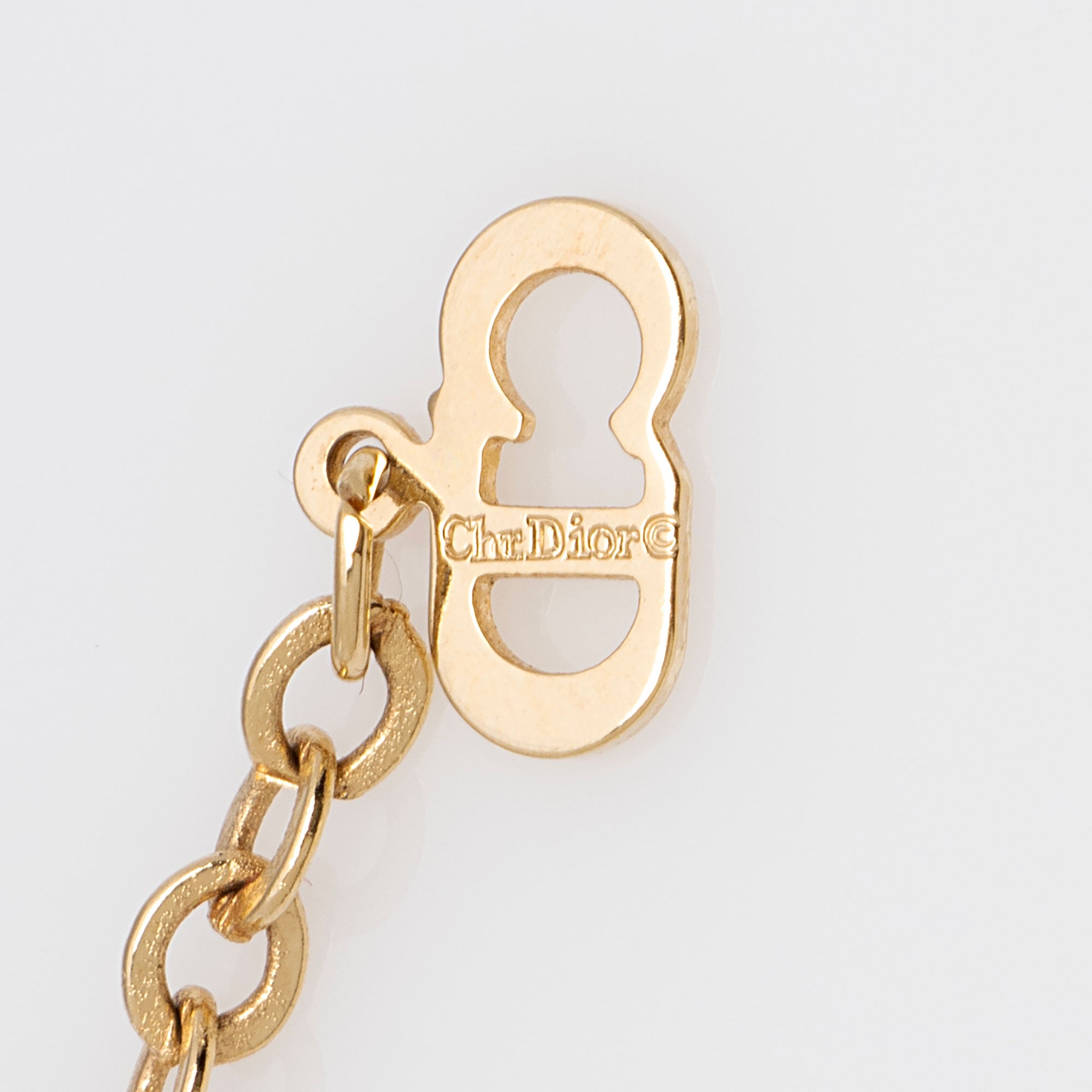 Dior Vintage Crystal Teardrop Necklace