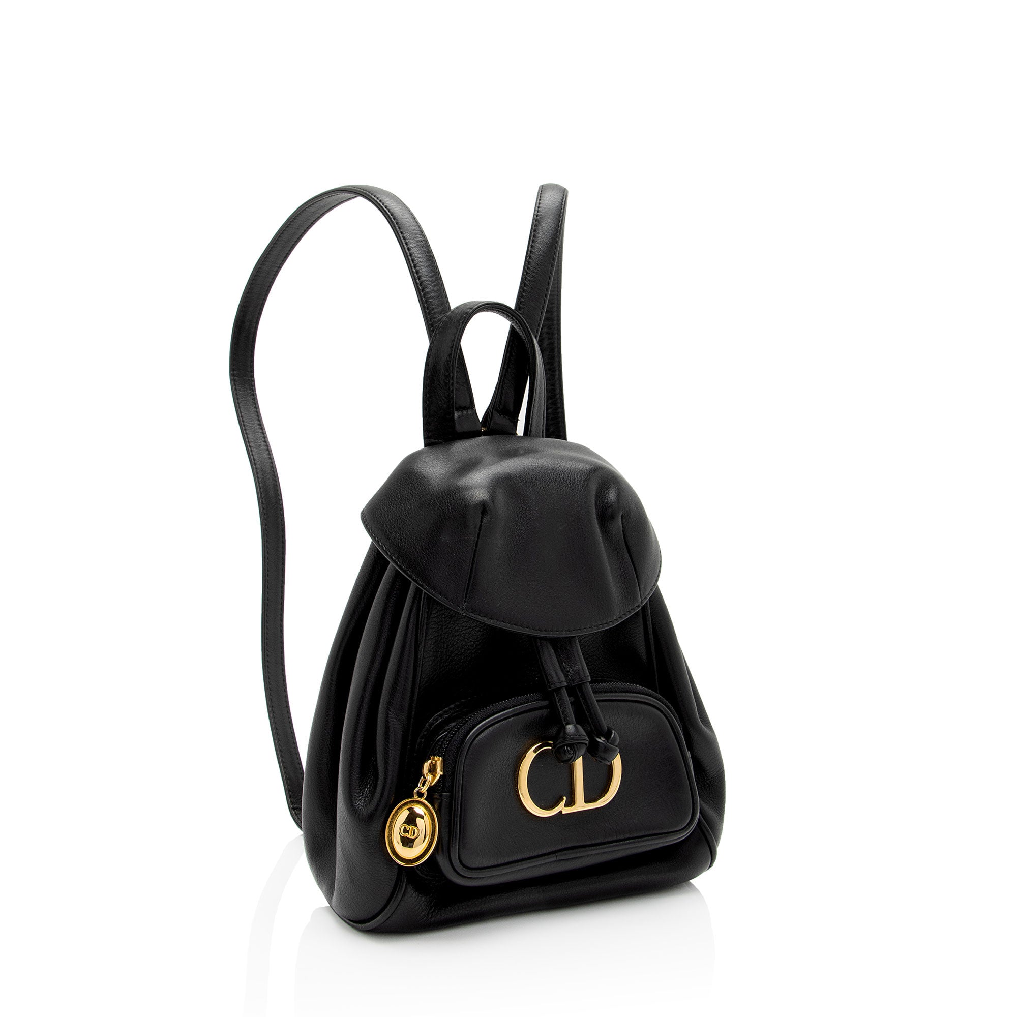 Dior Vintage Leather CD Flap Backpack (SHF-1nqomR)