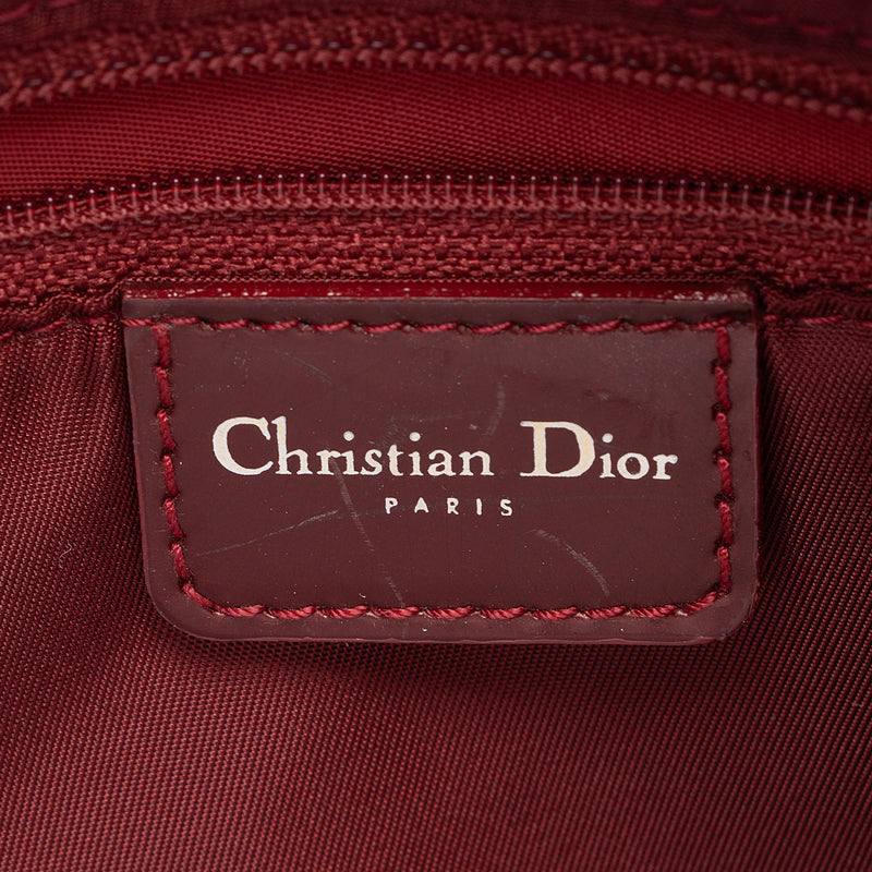Dior Vintage Micro Diorissimo Patent Leather Lady Dior Small Tote (SHF-RTBS3t)