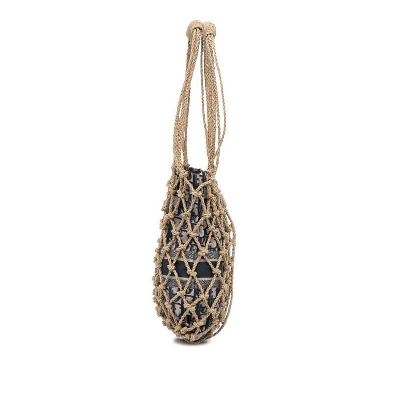 Dior Woven Rope and Oblique Technical Fabric Net Bag (SHG-IPF81H)