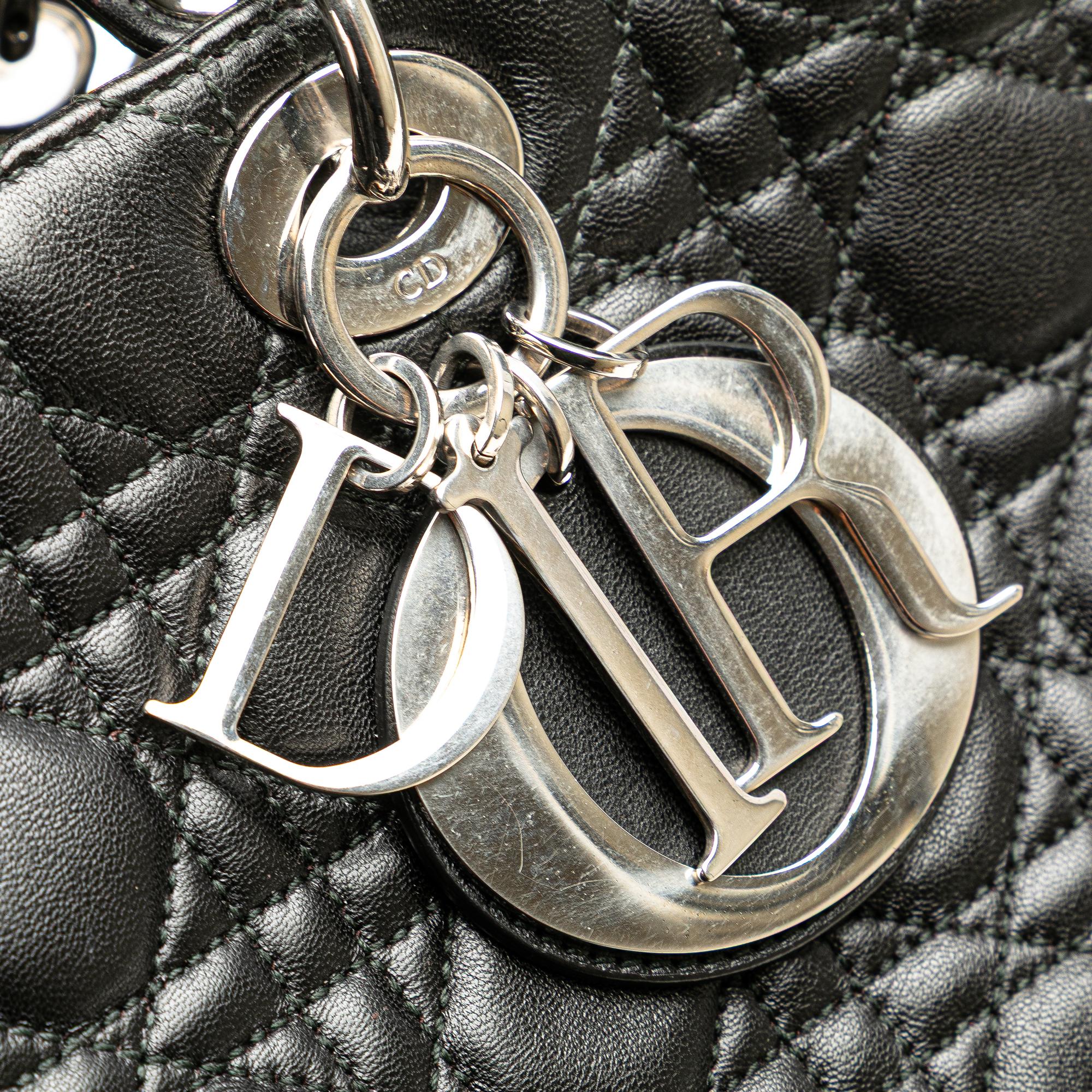 Dior XL Lambskin Cannage Lady Dior