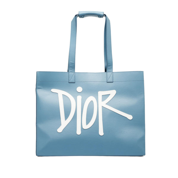 Dior x Stussy Large Logo Applique Tote (SHG-yoxNr1)