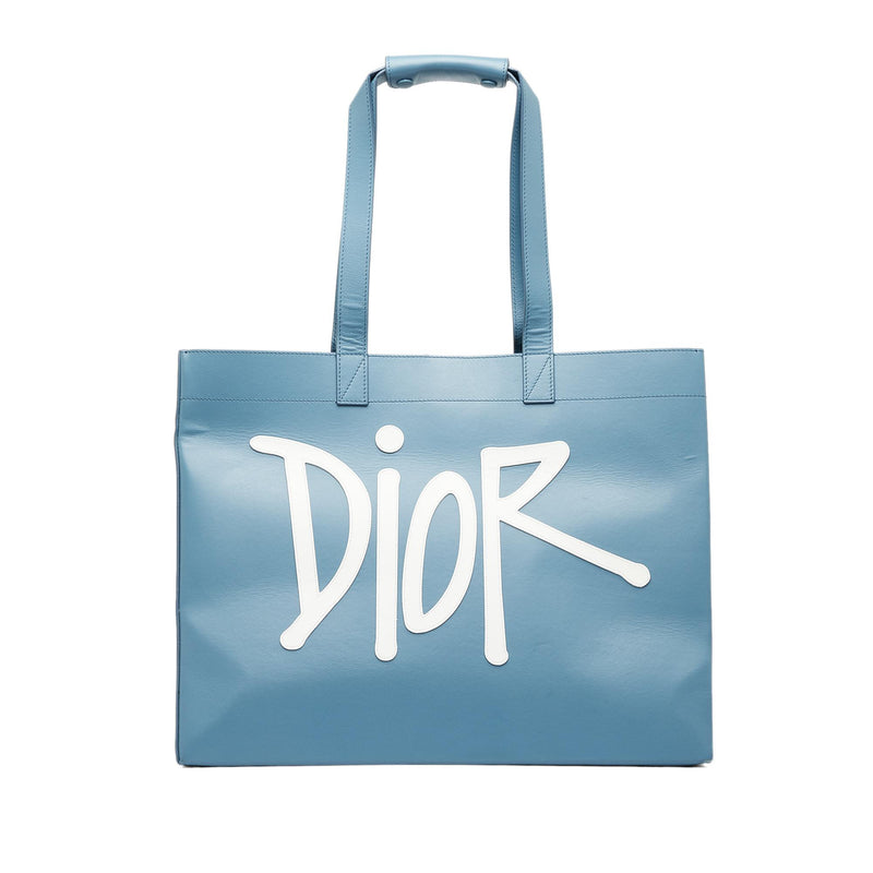 Dior x Stussy Large Logo Applique Tote (SHG-yoxNr1)