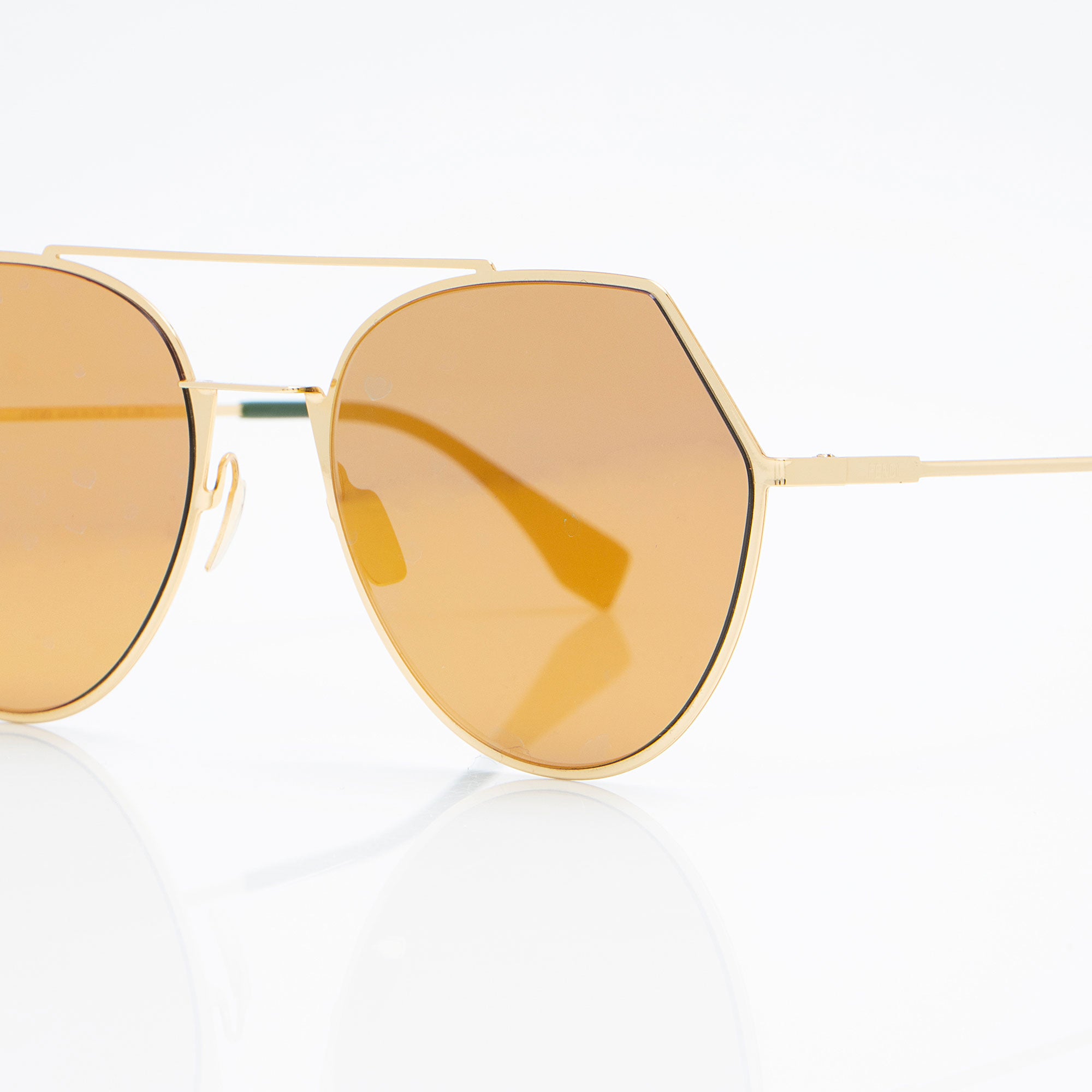 Fendi Angled Aviator Sunglasses