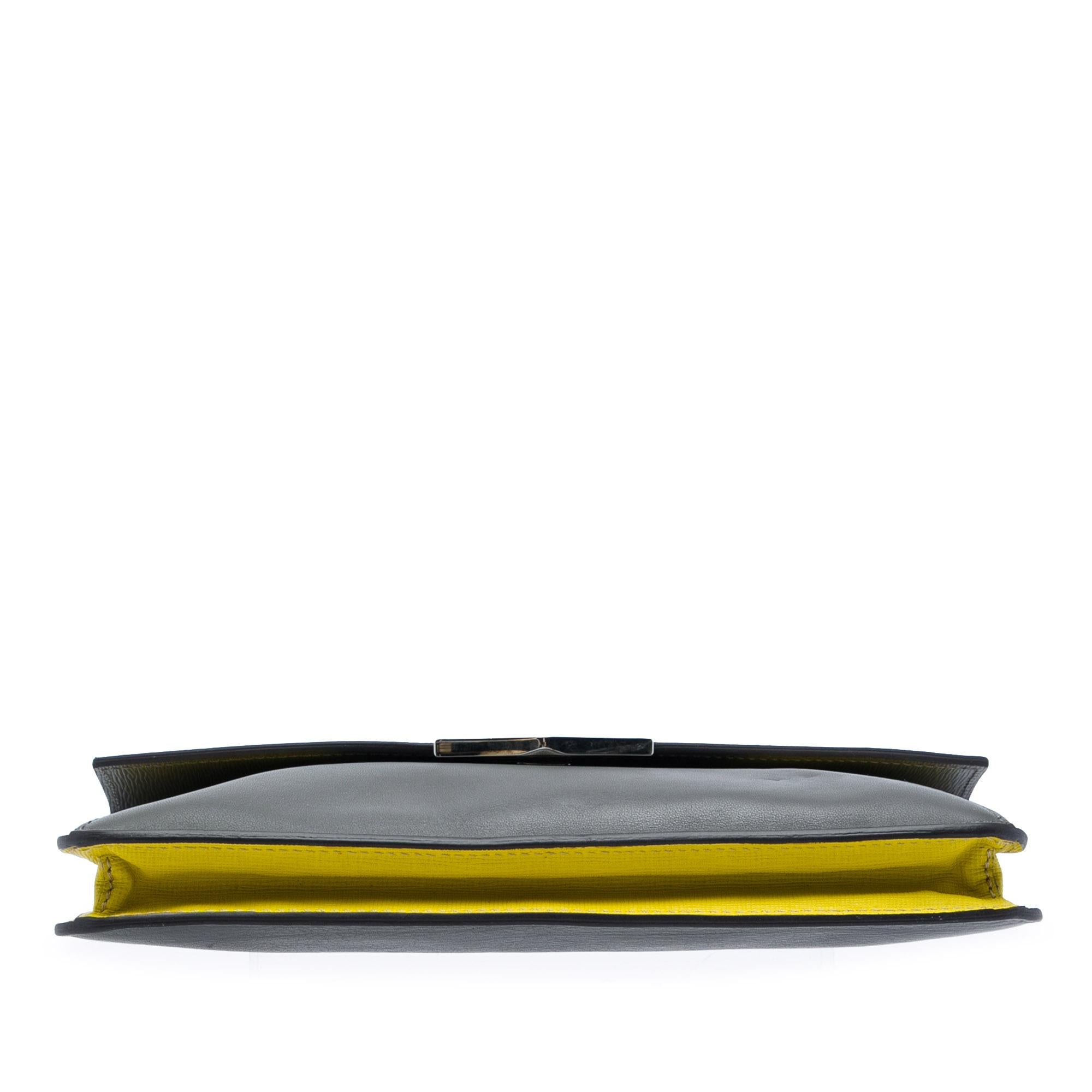 Fendi Bicolor Leather 2Jours Envelope Clutch