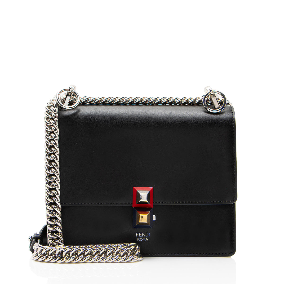 Fendi Calfskin Kan I Small Shoulder Bag