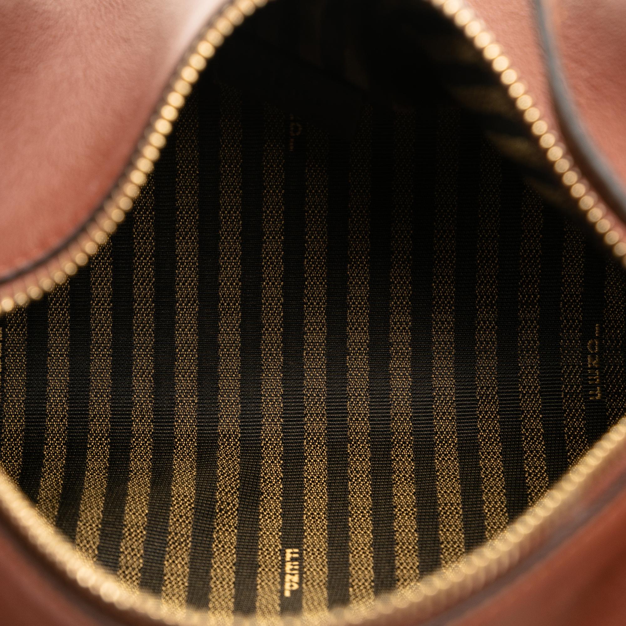 Fendi Calfskin Selleria Triangle Shoulder Bag (SHG-PYwPIP)