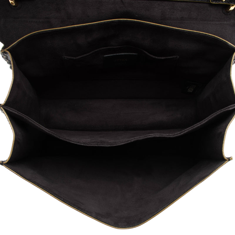 Fendi Calfskin Studded Kan I Medium Shoulder Bag (SHF-boJIBf)